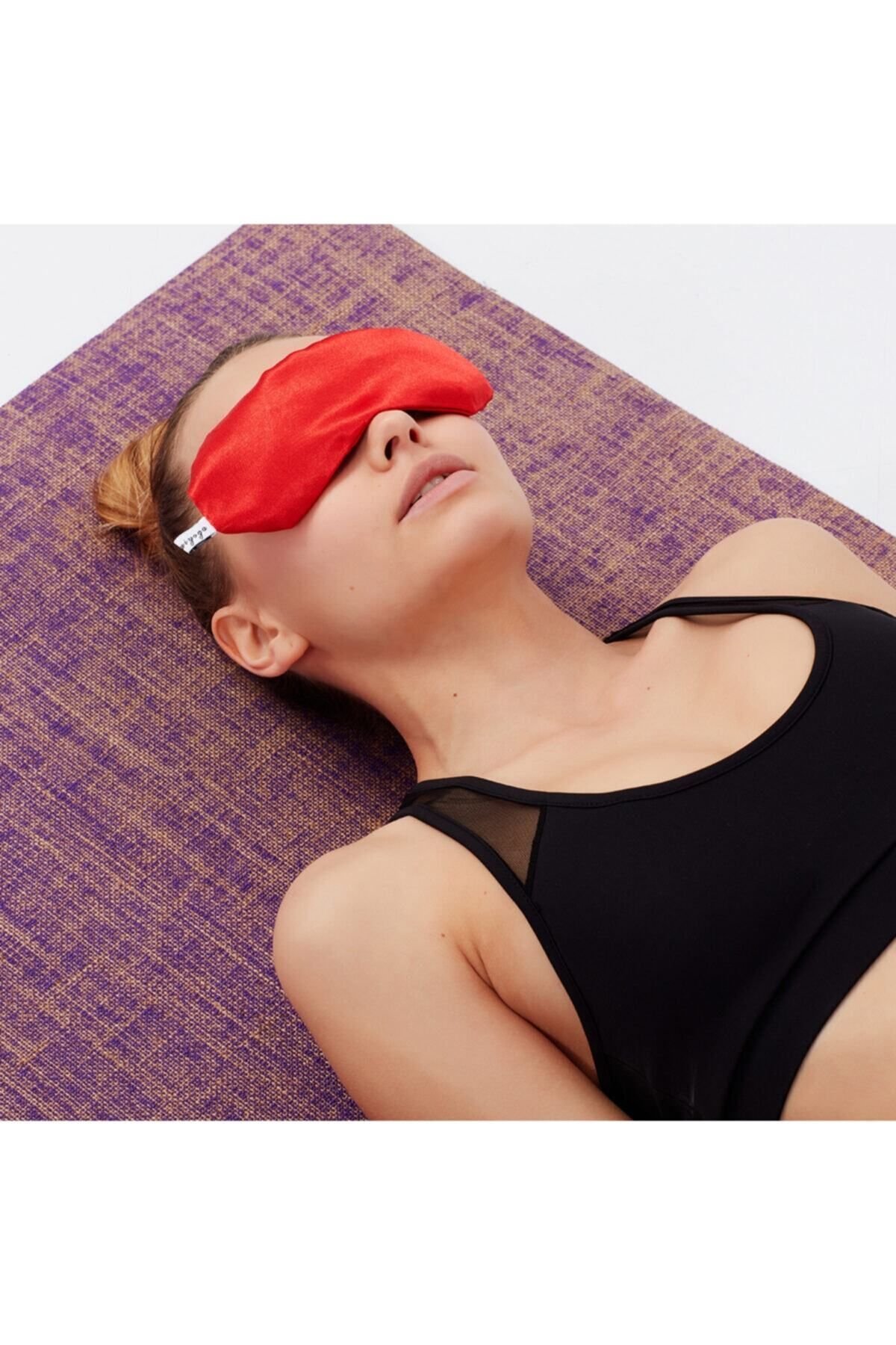 چشم بند یوگا قرمز مردانه و زنانه بالش اسطوخودوس اورجینال Nui Yoga
