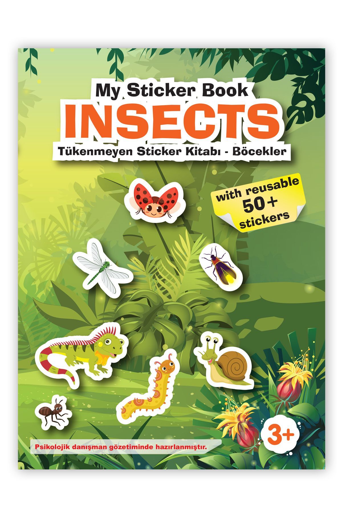MERT BEBEK MY STİCKER BOOK '' INSECTS'' , TÜKENMEYEN STİCKER KİTABI BÖCEKLER fotoğrafı 2 (önizleme)