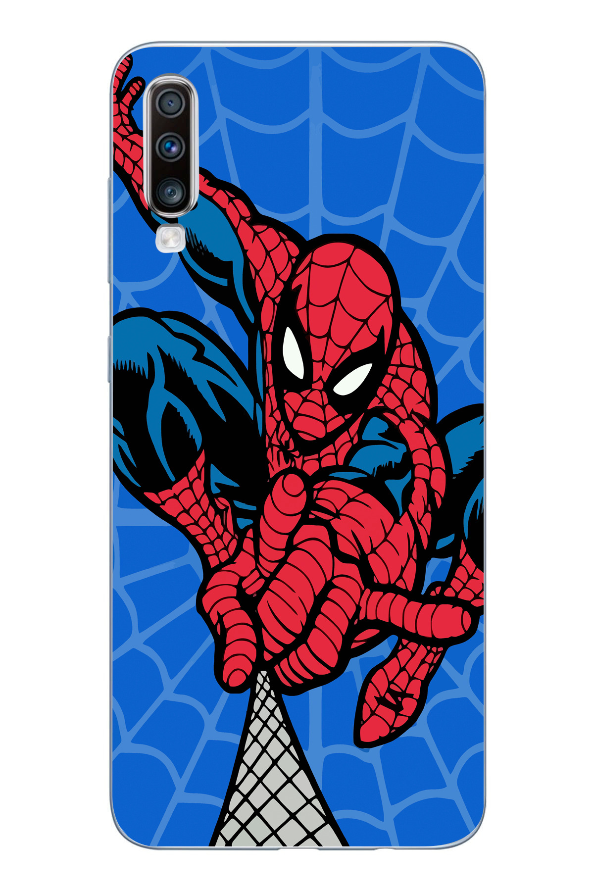 Printed Transparent Phone Case with Spider-Man Design for Samsung Galaxy A20S