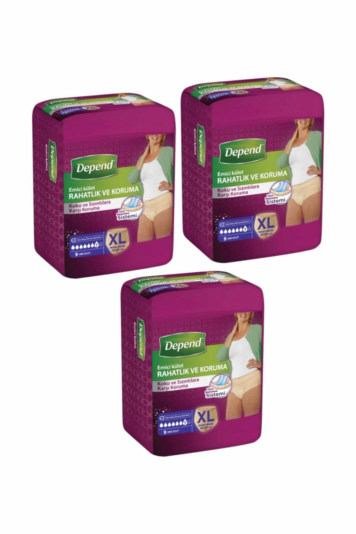Depend-سراويل داخلية ماصة لحفاضات المرضى مقاس Xl مقاس كبير جدًا 30 قطعة (120-150 سم مقاس الخصر) 1