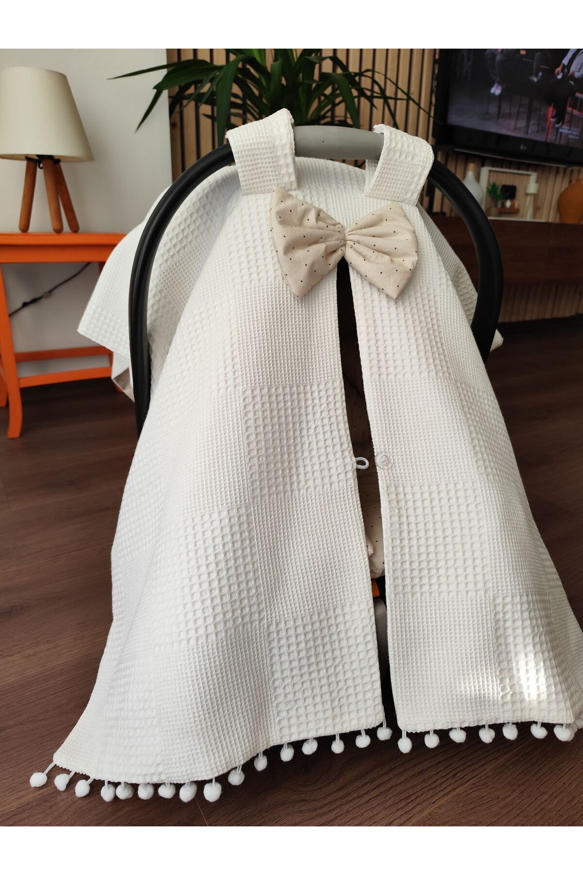 TYD BABY Krem  puset örtüsü ve puset minderi fotoğrafı 4 (önizleme)