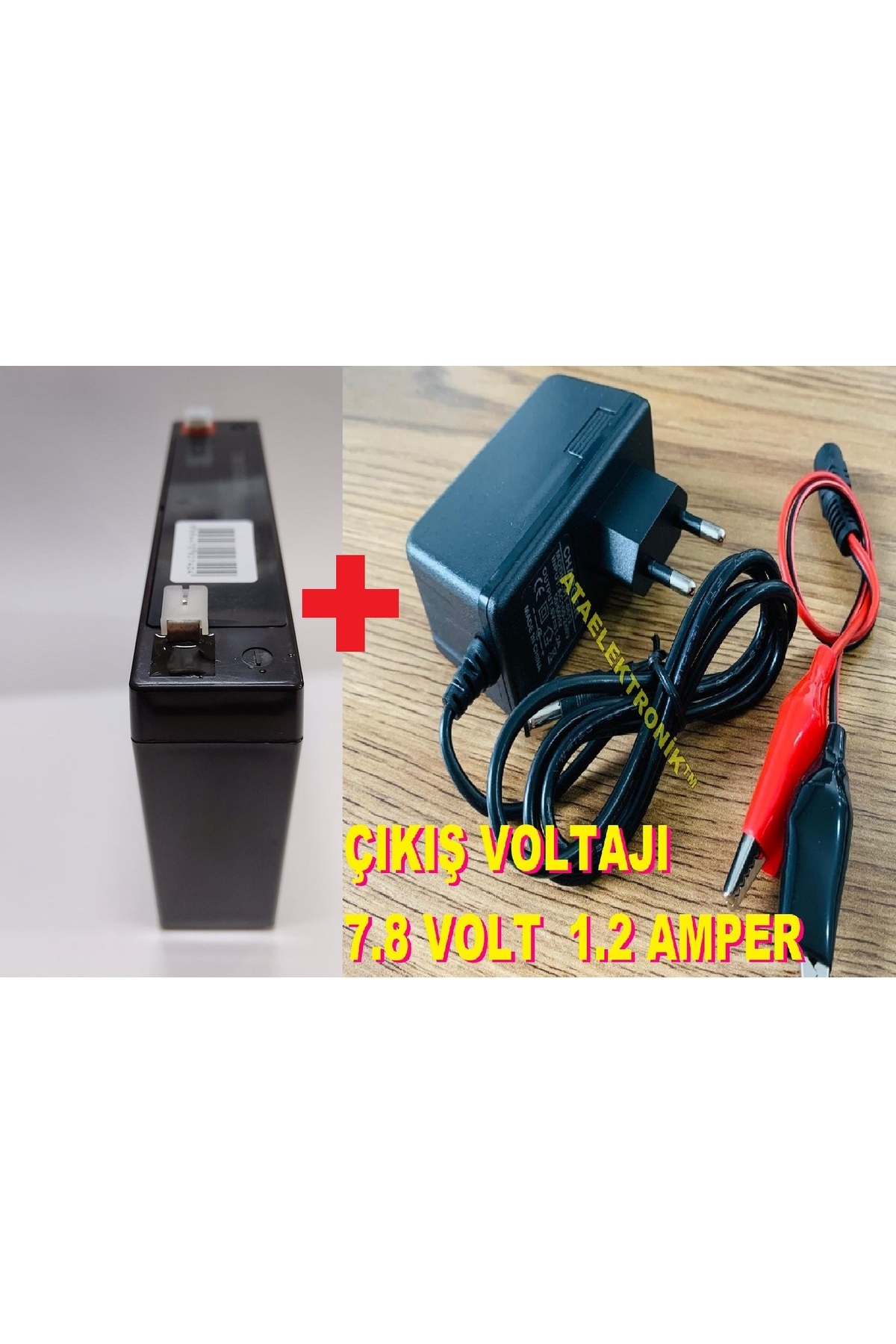 SARセット ATA ELEKTRONİK 6 Volt 7 Amper Akü 6 Volt Şarj Cihazı Şarz Adaptör