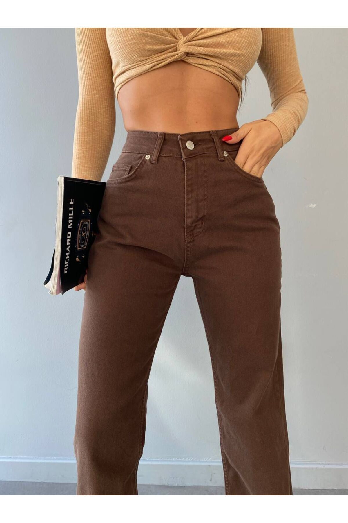 LAMİRAMOOD Barna farmer Palazzo női bő szárú