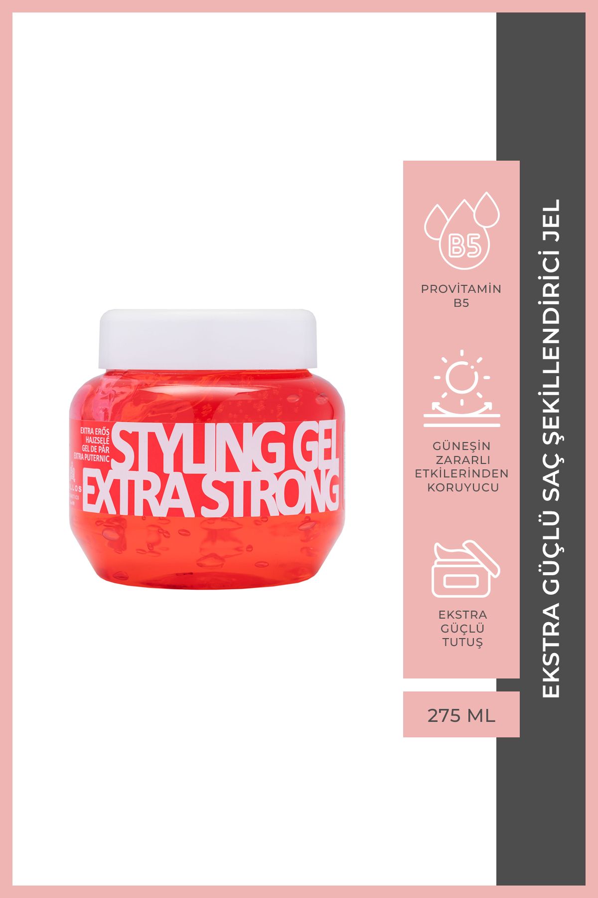 Kallos Cosmetics Kallos Extra Güçlü Saç Şekillendirici Jel 275 ML