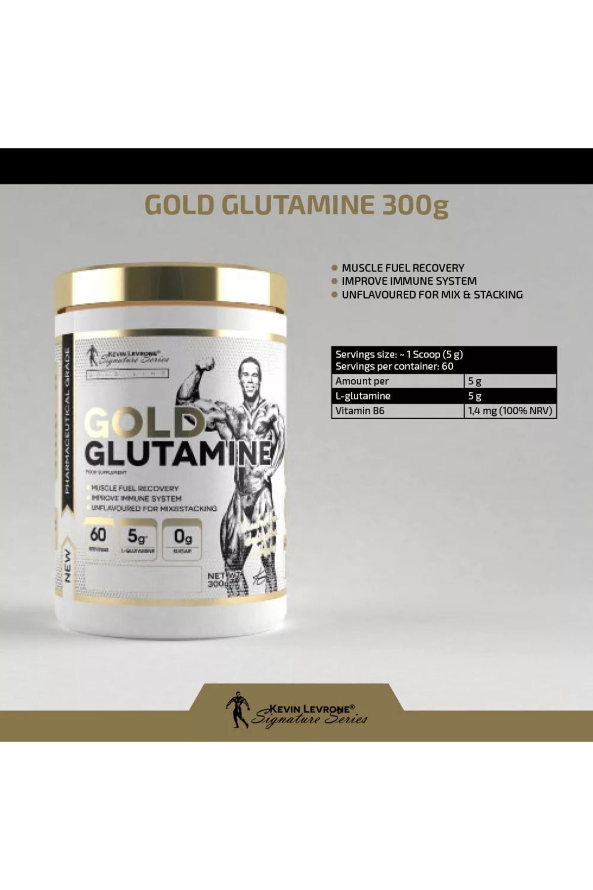 GOLD GLUTAMİNE 300 g - 5 gram 60 servis 2