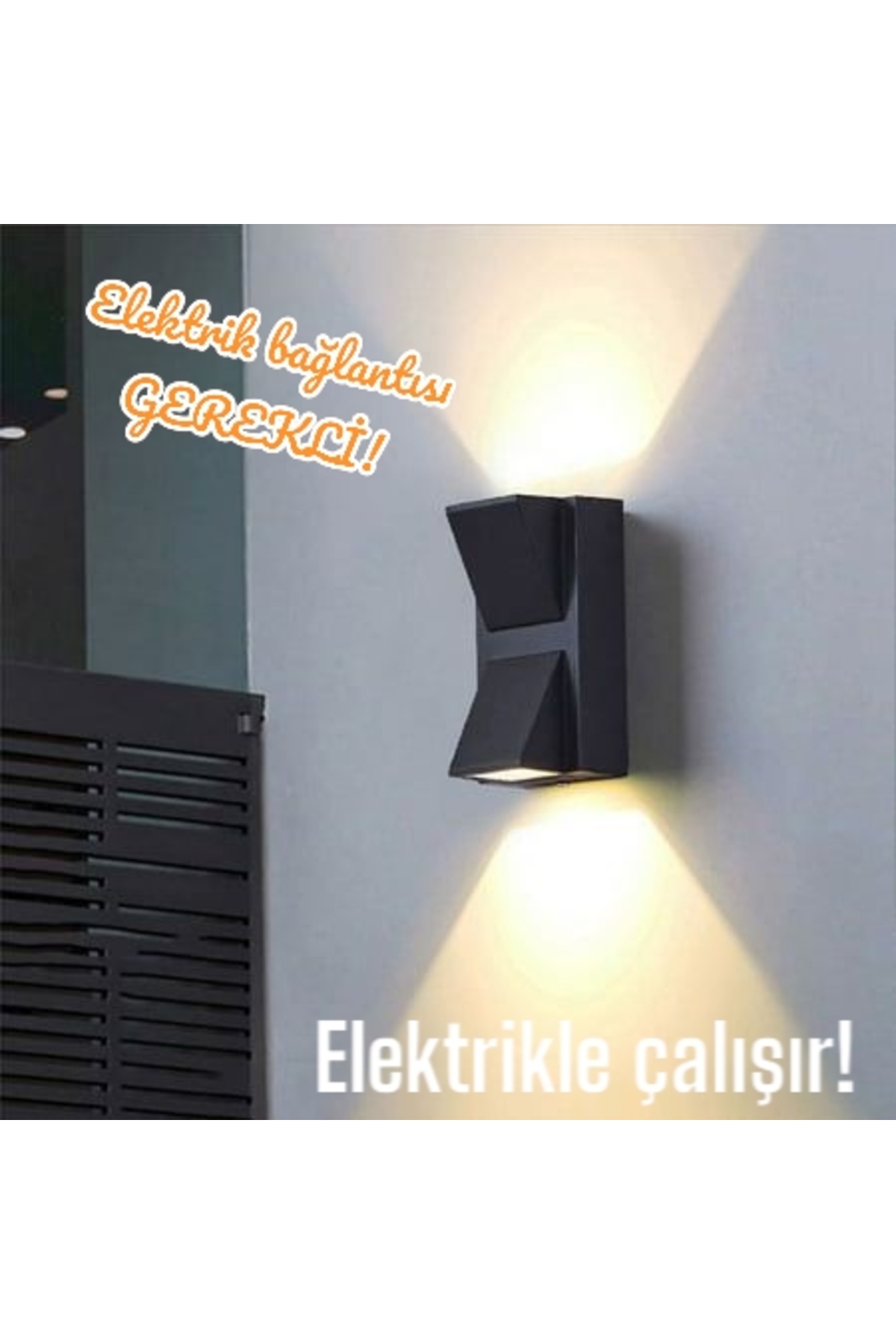 fullreyon Elektrikle Çalışır 6 Watt, Günışığı Led Aplik, Bahçe Duvar Apliği, İç ve Dış Mekan, Merdiven Aplik