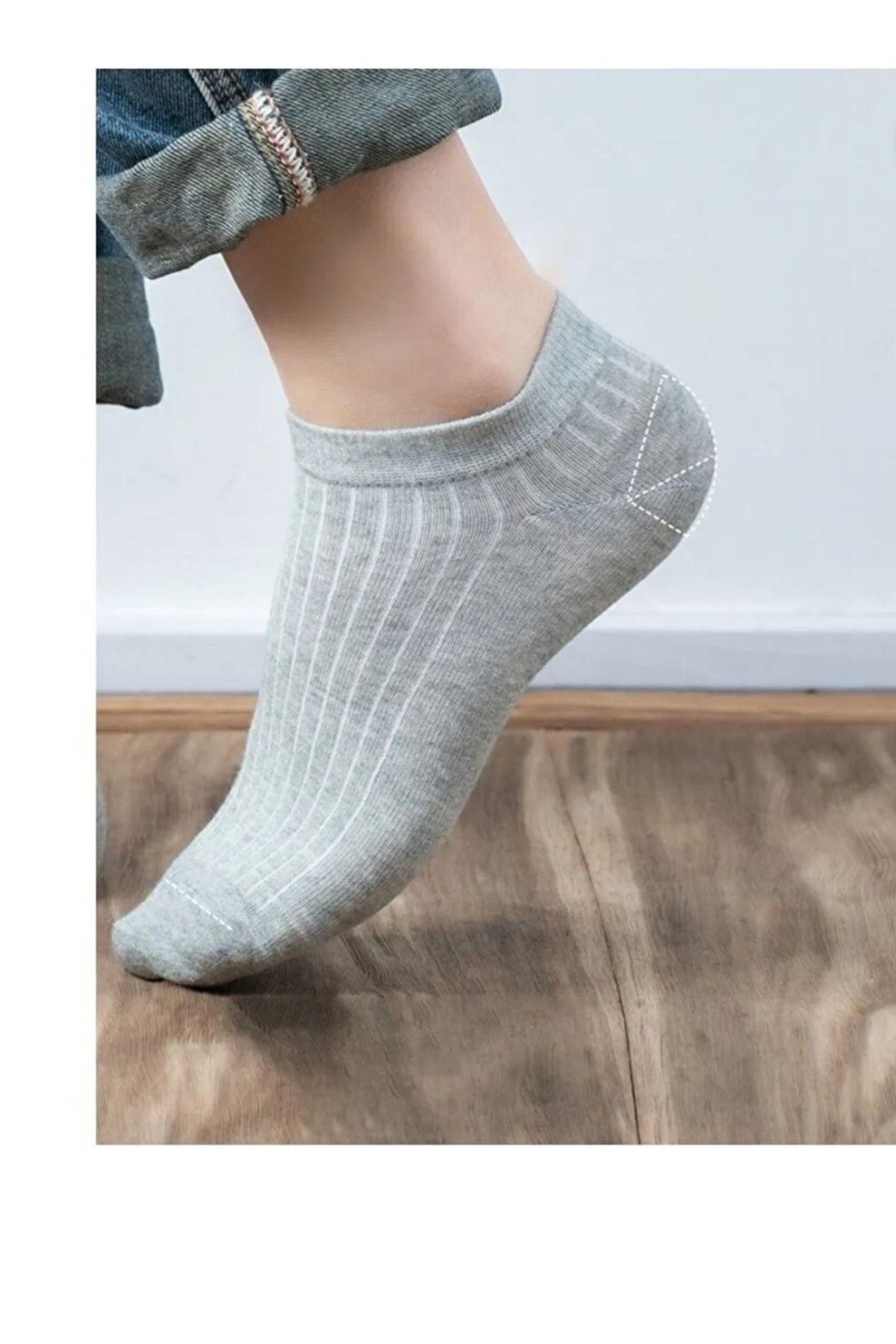 5 Li Derbili Unisex Spor Kadin Erkek 4 Renk Patik Çorap — görsel 2 · 3214836585103