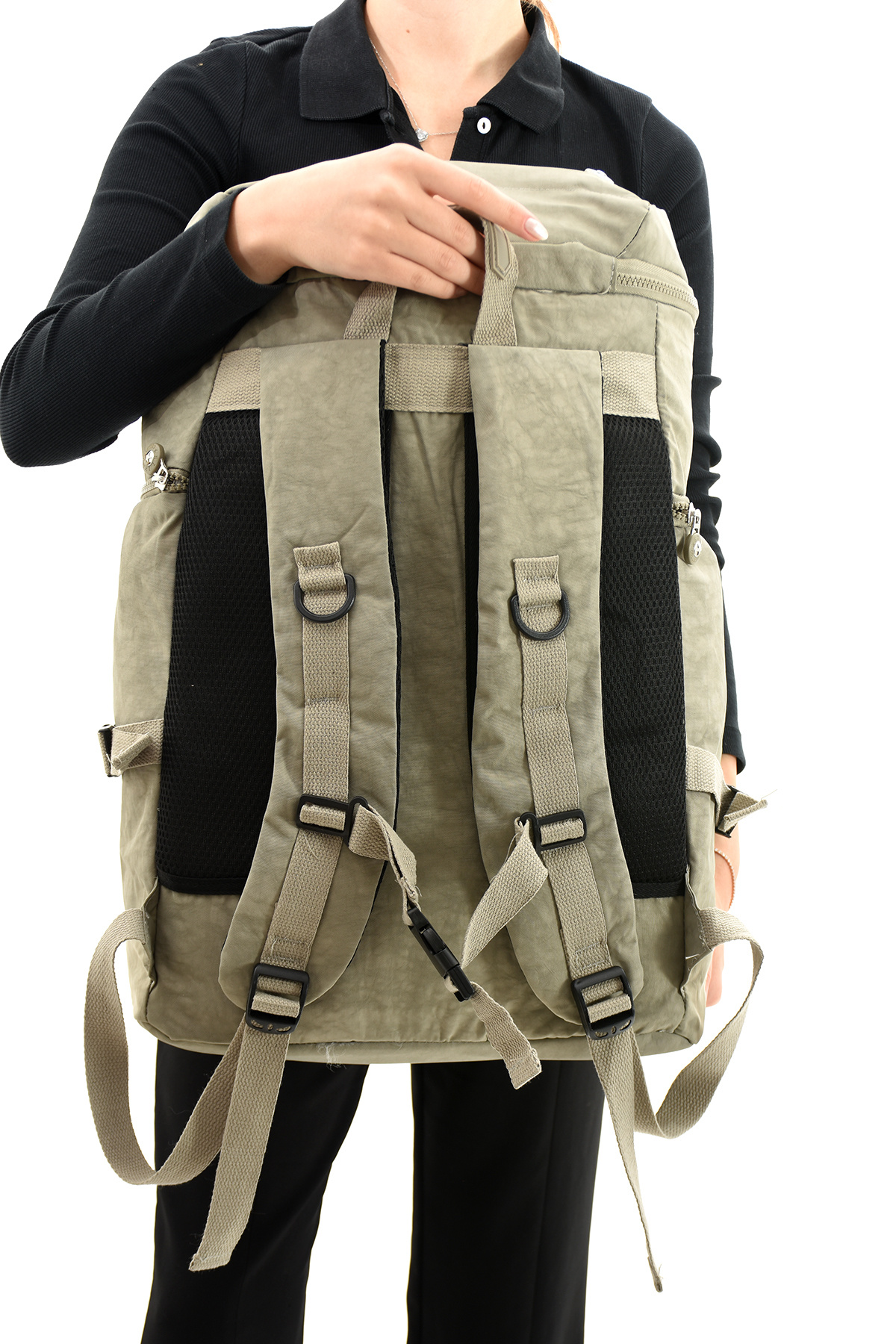 کوله پشتی زنانه قهوه ای Çanta Trend | 571-7D اورجینال - تصویر 8