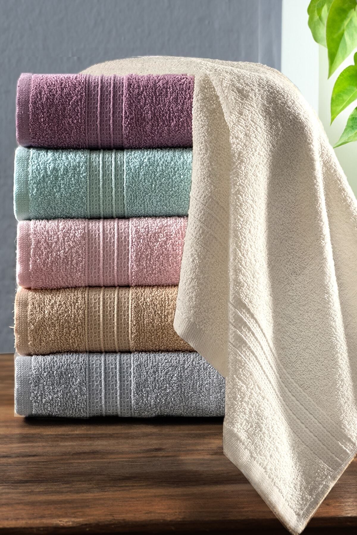 Comfort Home Комплект от 6 кърпи за ръце и лице Rainbow | Кърпа за глава | 50x90 см | 100% памук