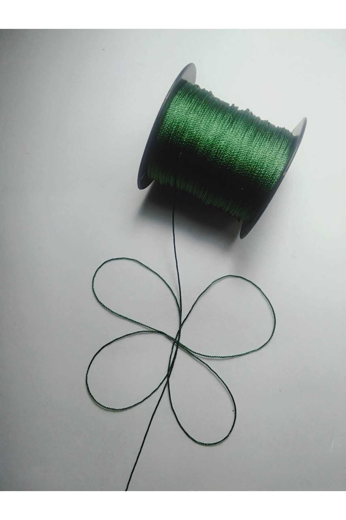 0.8 Mm 100 Metre Tesbih İpi Yeşil Renk
