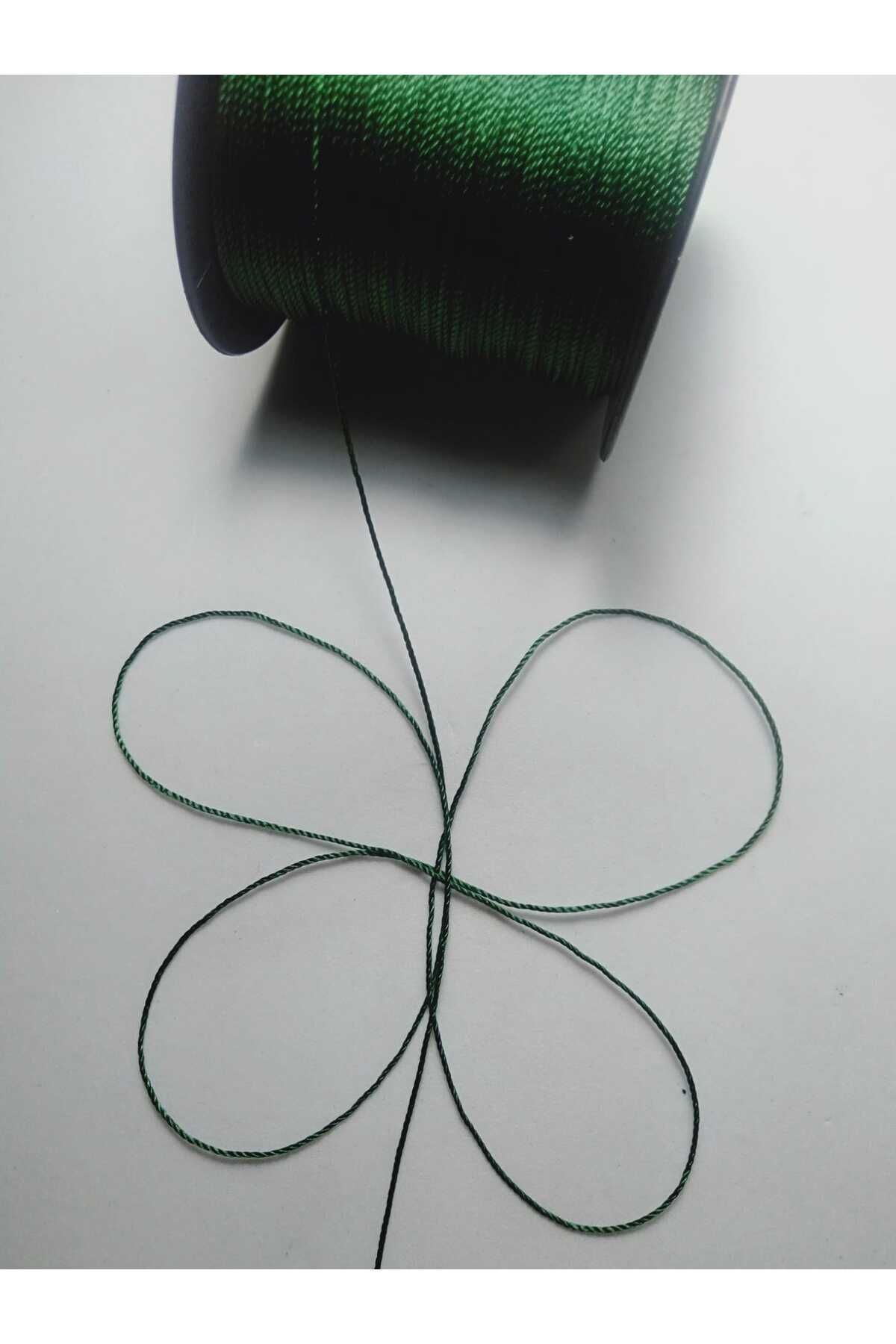 0.8 Mm 100 Metre Tesbih İpi Yeşil Renk