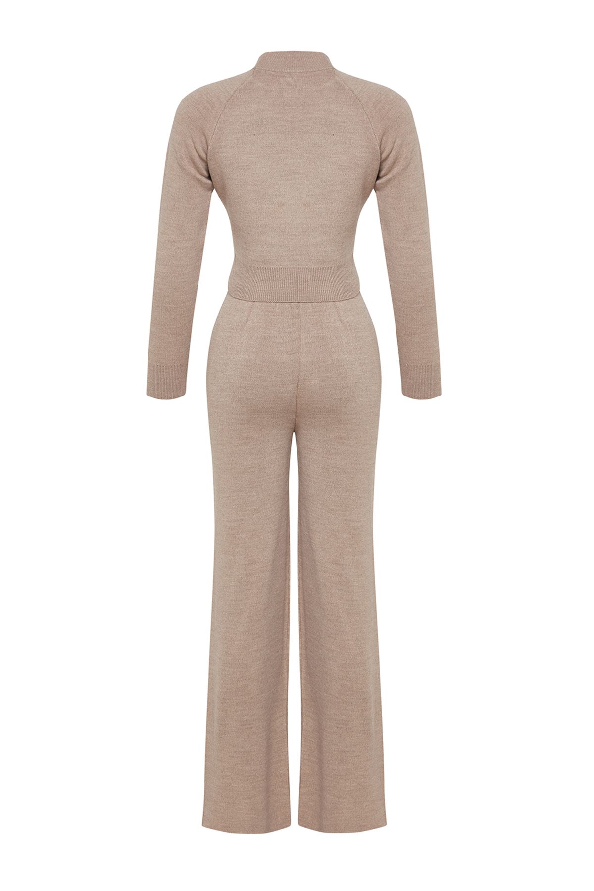 Trendyol Collection-Mink Crop Basic Knitwear Bottom-Top Set TWOAW24AU00024 7