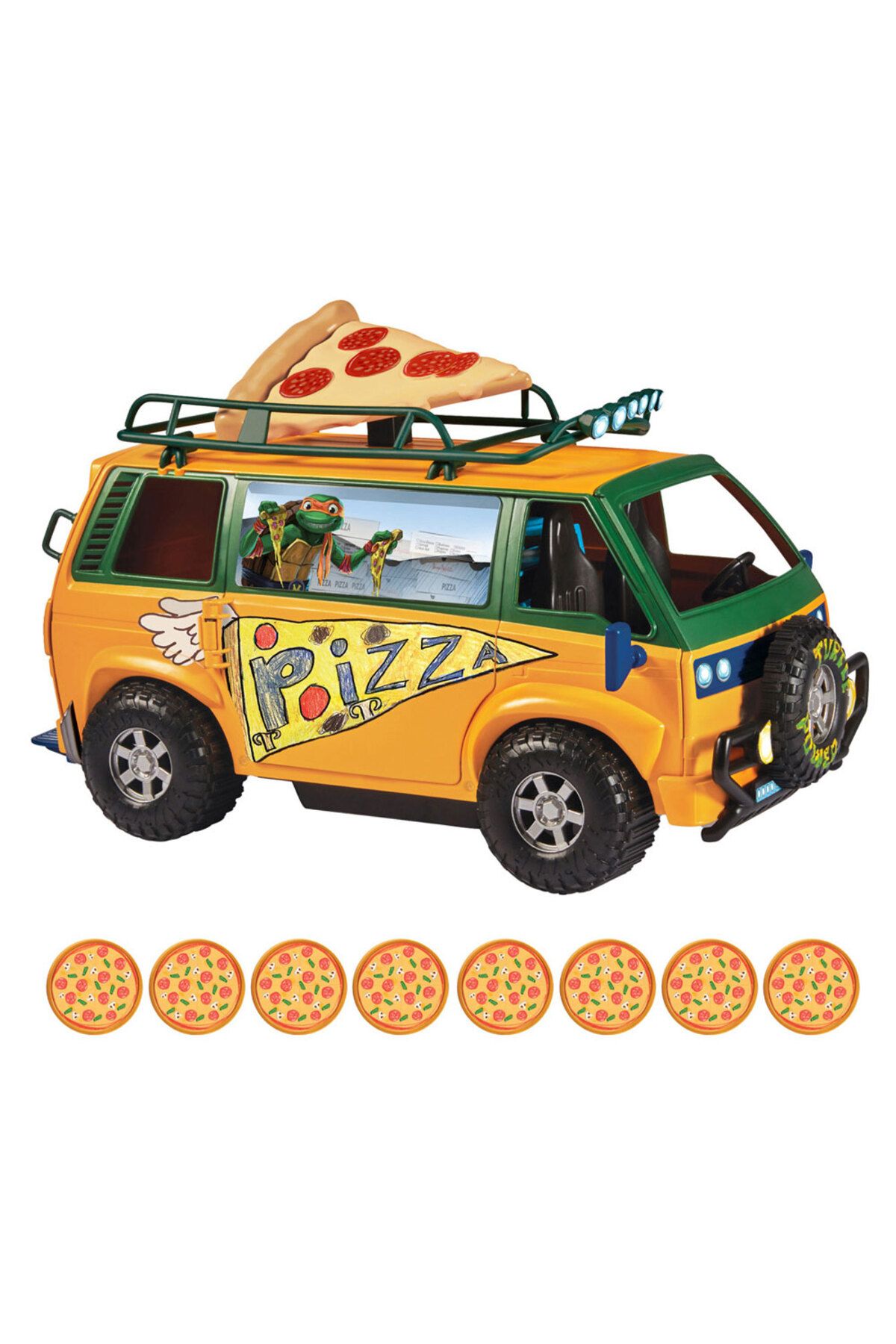 Tmnt Ninja Turtles Mutant Mayhem Karavan Pizzafire Delivery Turtle Van - 7