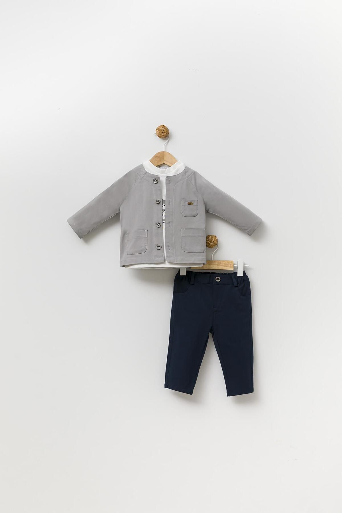 Babydola Gabardin Ceket Pantolon Badi Bayraml k Erkek Cocuk Spor Tak m Elbise 3 lu 13819 Fiyat Yorumlar Trendyol