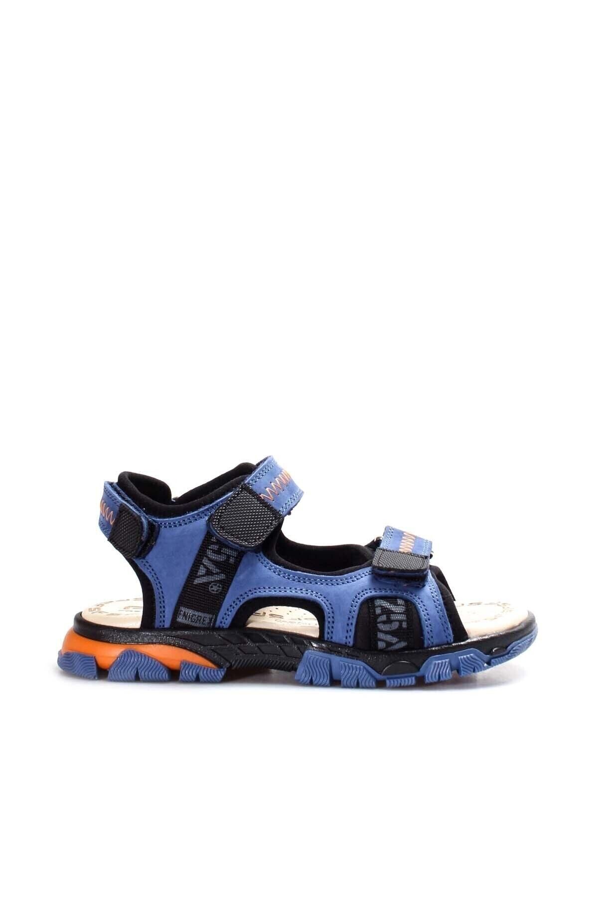 صندل آبی دخترانه و پسرانه بچگانه چرم اصلی 201 Daily Sandals 574XCA1005 Fast Step
