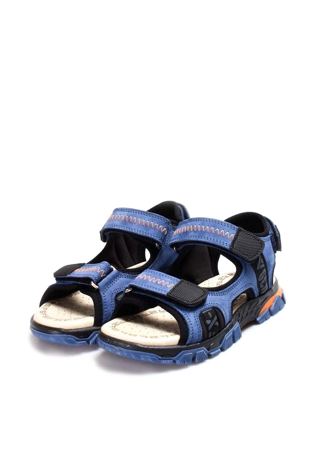 صندل آبی دخترانه و پسرانه بچگانه چرم اصلی 201 Daily Sandals 574XCA1005 Fast Step