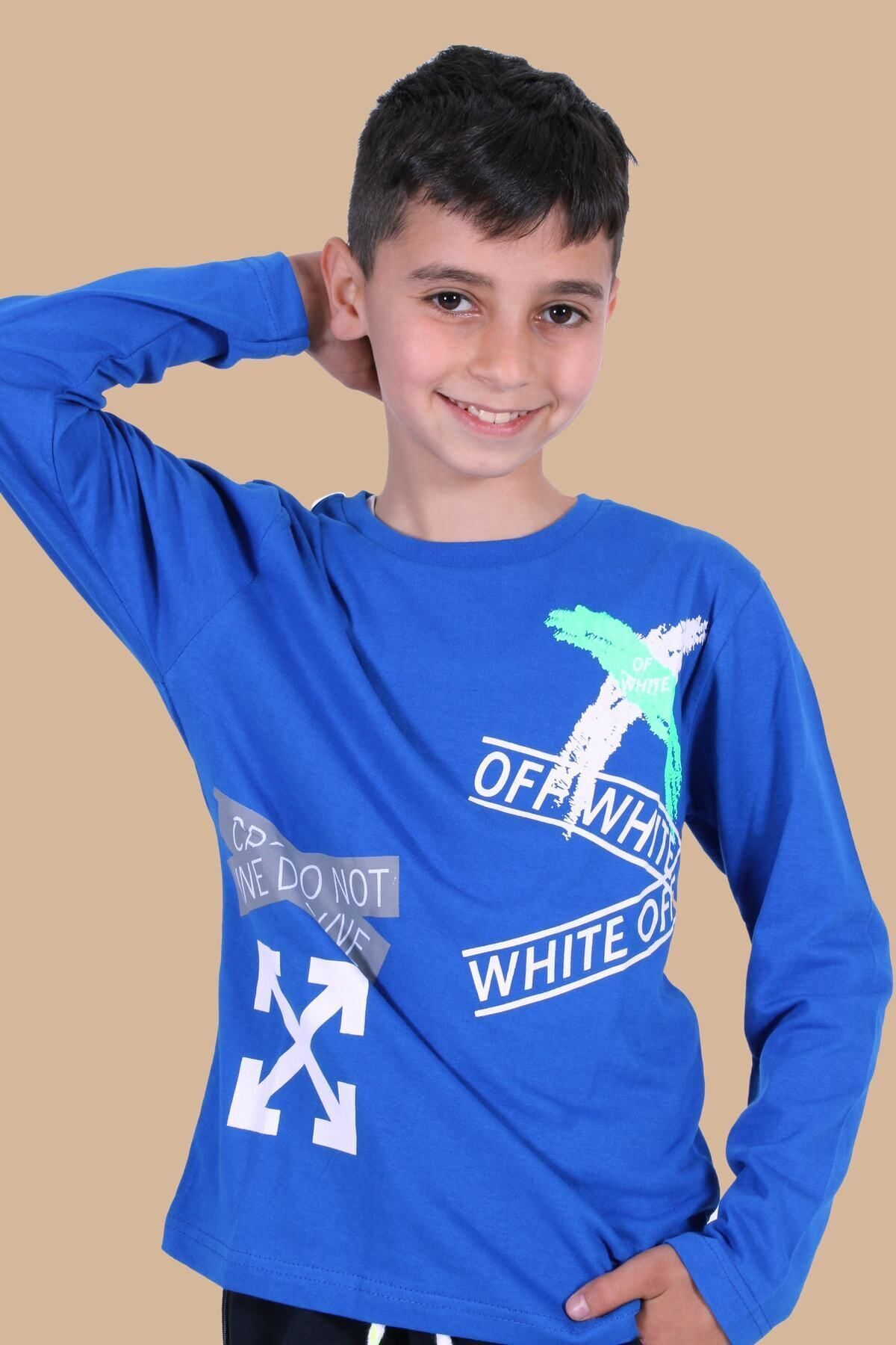 سویشرت پسرانه آبی YA KO KİDS | YK00138 اورجینال - تصویر 4