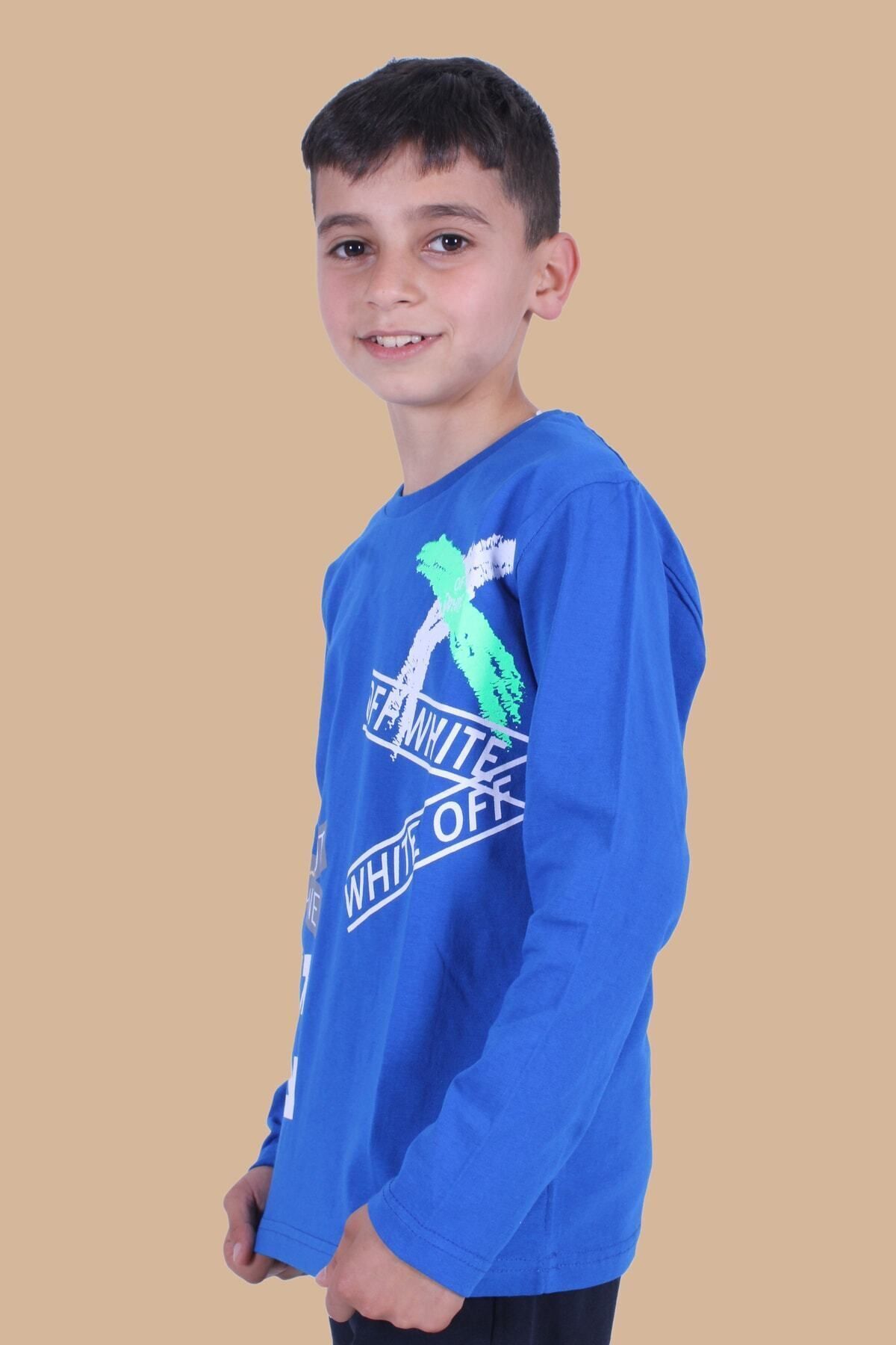 سویشرت پسرانه آبی YA KO KİDS | YK00138 اورجینال - تصویر 2