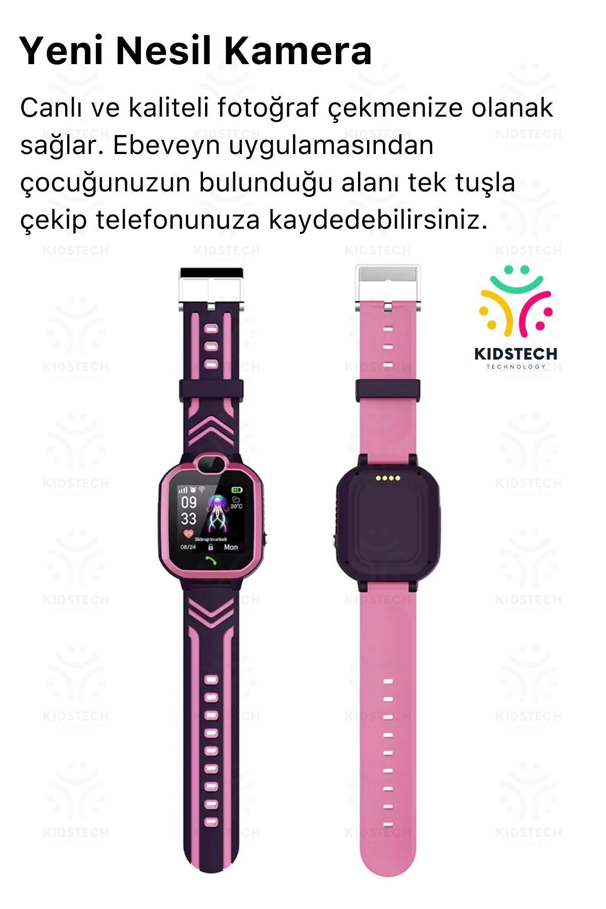 Çocuklar İçin GPS Konum BTK Kayıtlı Sim Kartlı Çocuk Takip Ortam Dinleme Kameralı Q20 Akıllı Saat