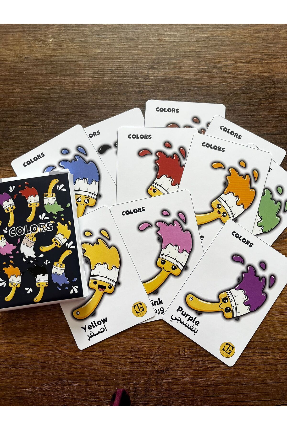 Teacherg game İngilizce/Arapça ilk sözcük kartlar (flash cards) Renkler (10 kart) fotoğrafı 3 (önizleme)