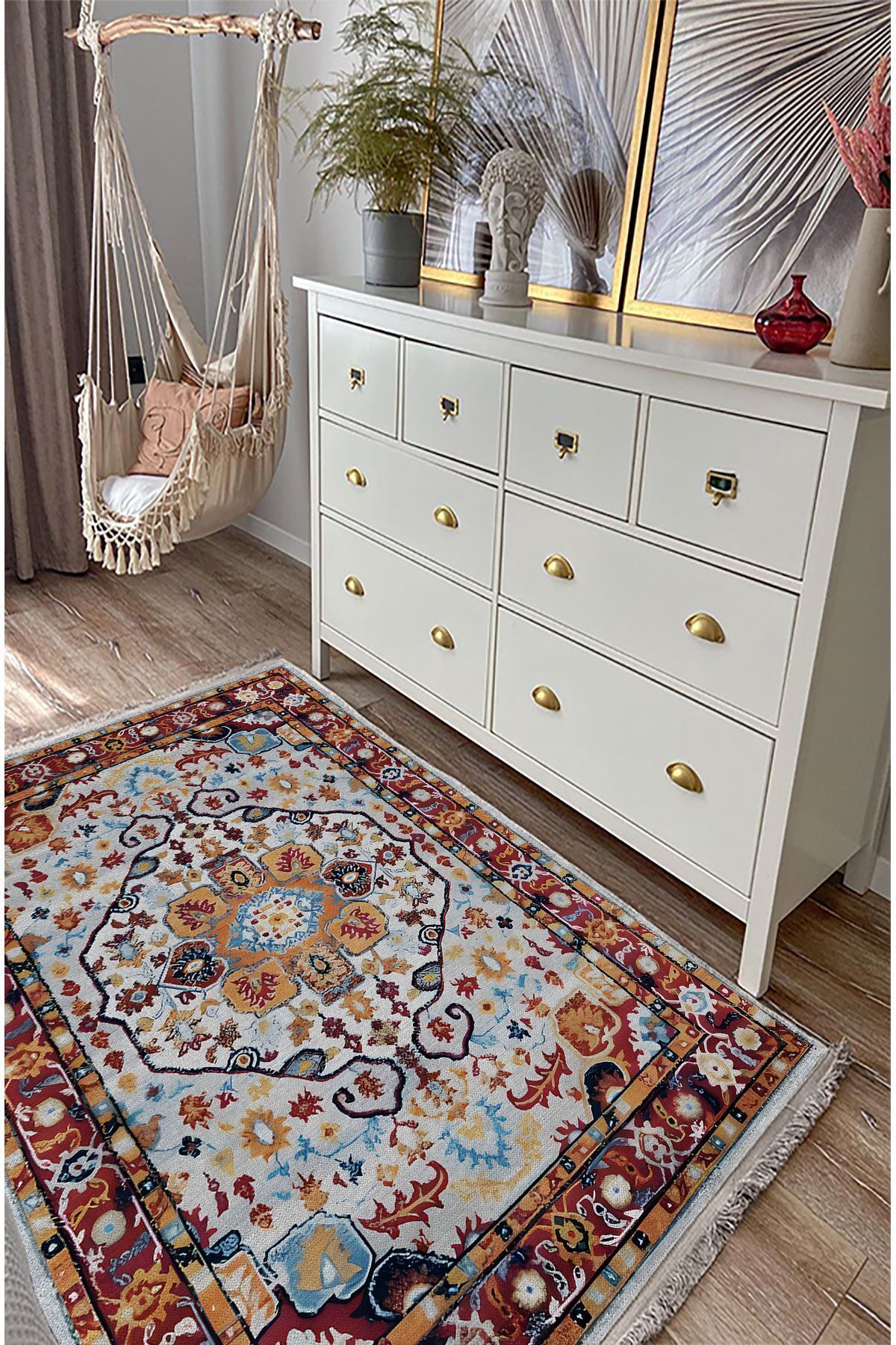 mars halı GRİ tonlarında klasık dekoratif Kilim Salon Halısı Saçaklı Yıkanabilen Halı