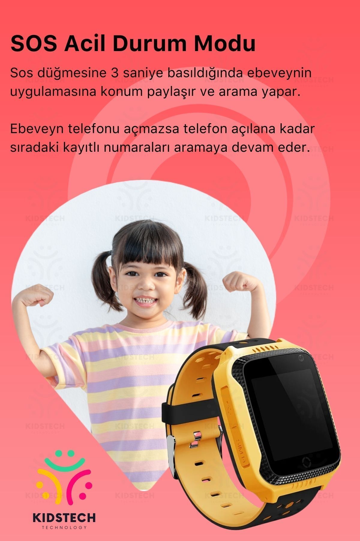 Çocuklar İçin GPS Konum BTK Kayıtlı Sim Kartlı Çocuk Takip Ortam Dinleme Kameralı Q25 Akıllı Saat