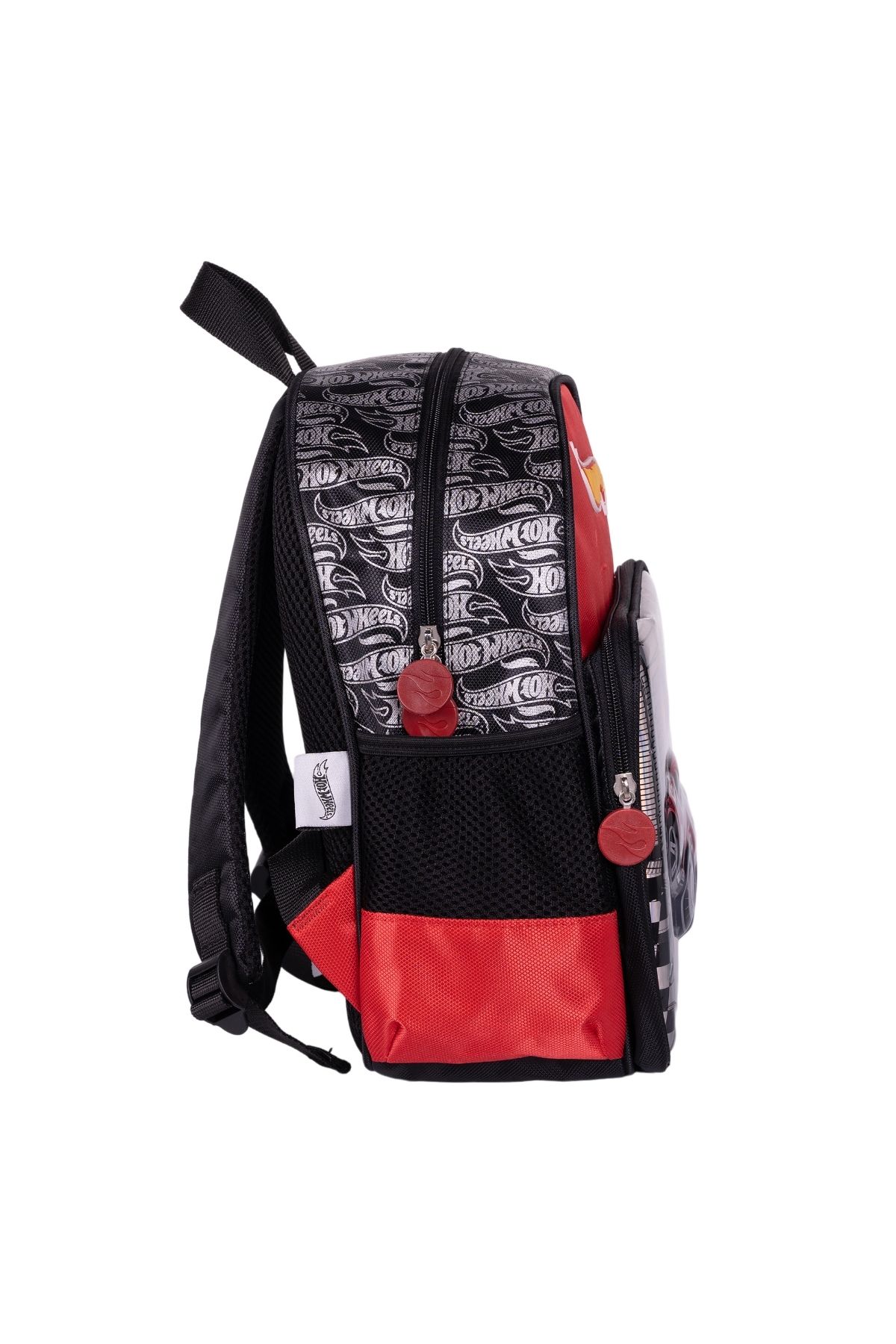 WİGGLE-Wiggle Hot Wheels - 2 Compartment Pocket, Embossed Children's School Backpack Red 2