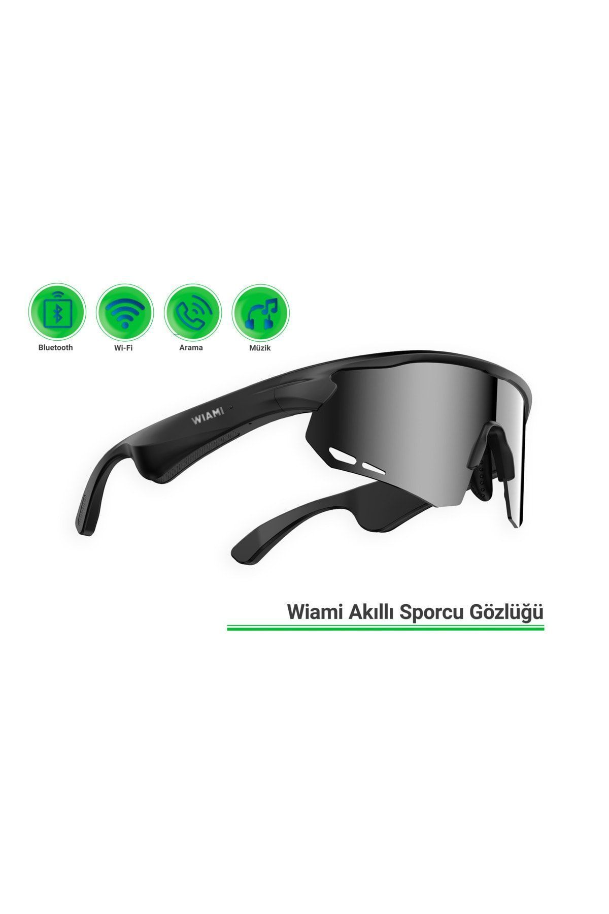 WİAMi Wiami Akıllı Sporcu Güneş Gözlüğü – Bluetooth, Hoparlörlü Ve Dayanıklı Tasarım