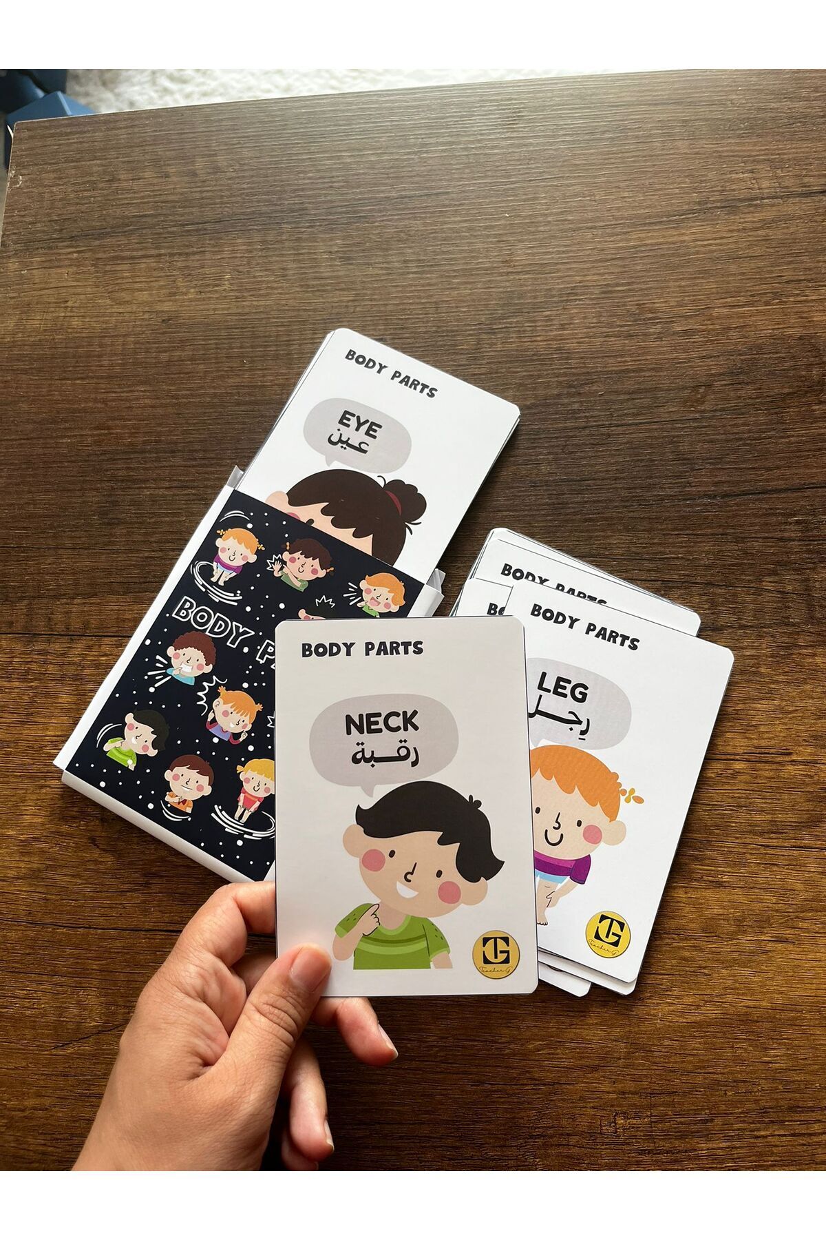 Teacherg game İngilizce/Arapça ilk sözcük kartlar (flash cards) Vücut bölümleri (20 kart) fotoğrafı 3 (önizleme)