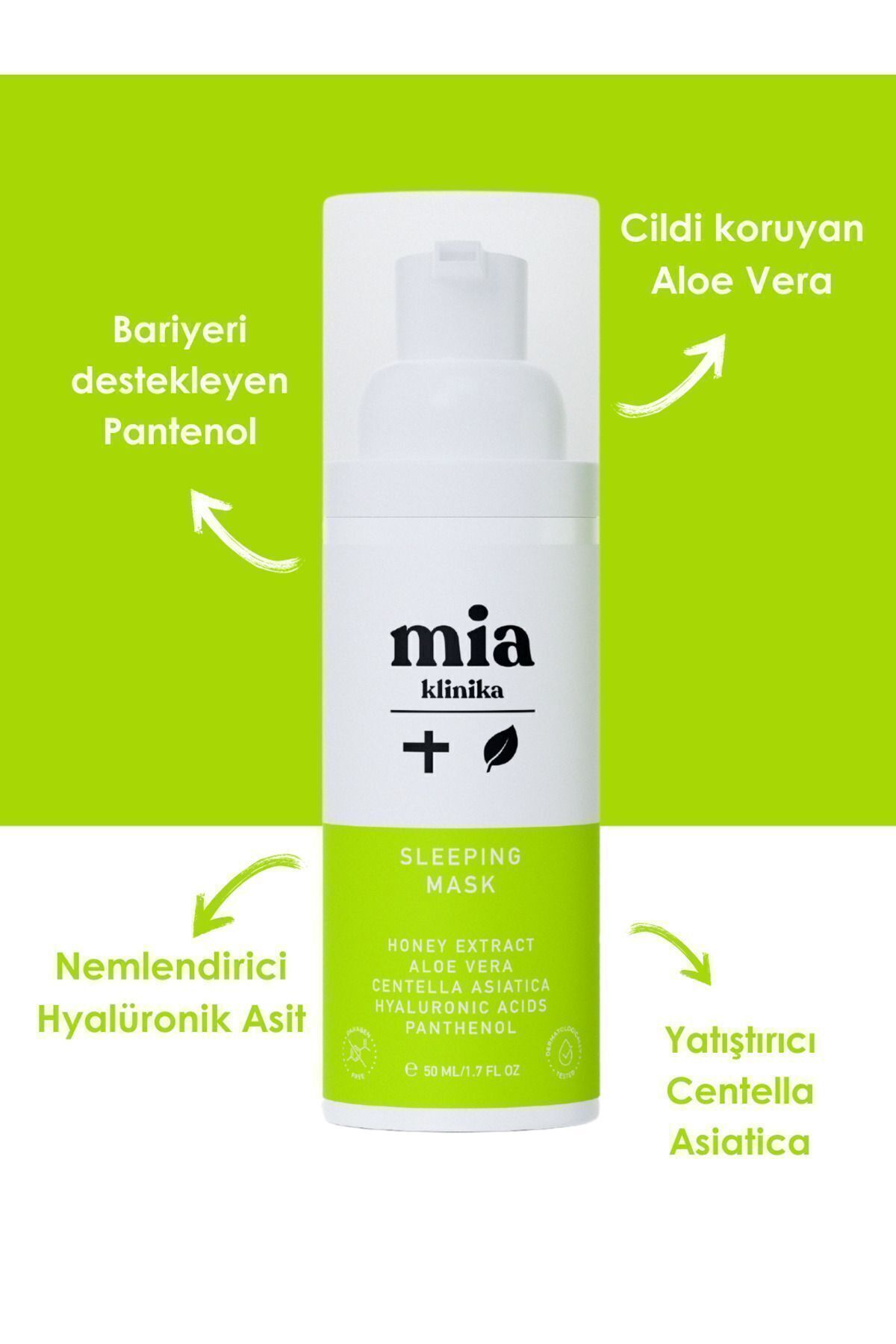 mia klinika-Pantenol Smoothing Radiance Moisturizing Face Mask with Honey and Cical 2