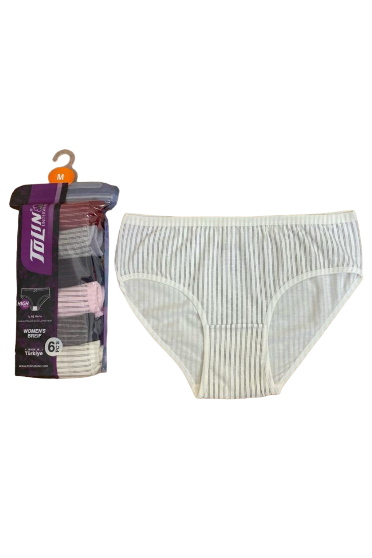 Women's 6-Pack Cotton Lycra Printed Towel Net Medium Waist Panty Set 2276177