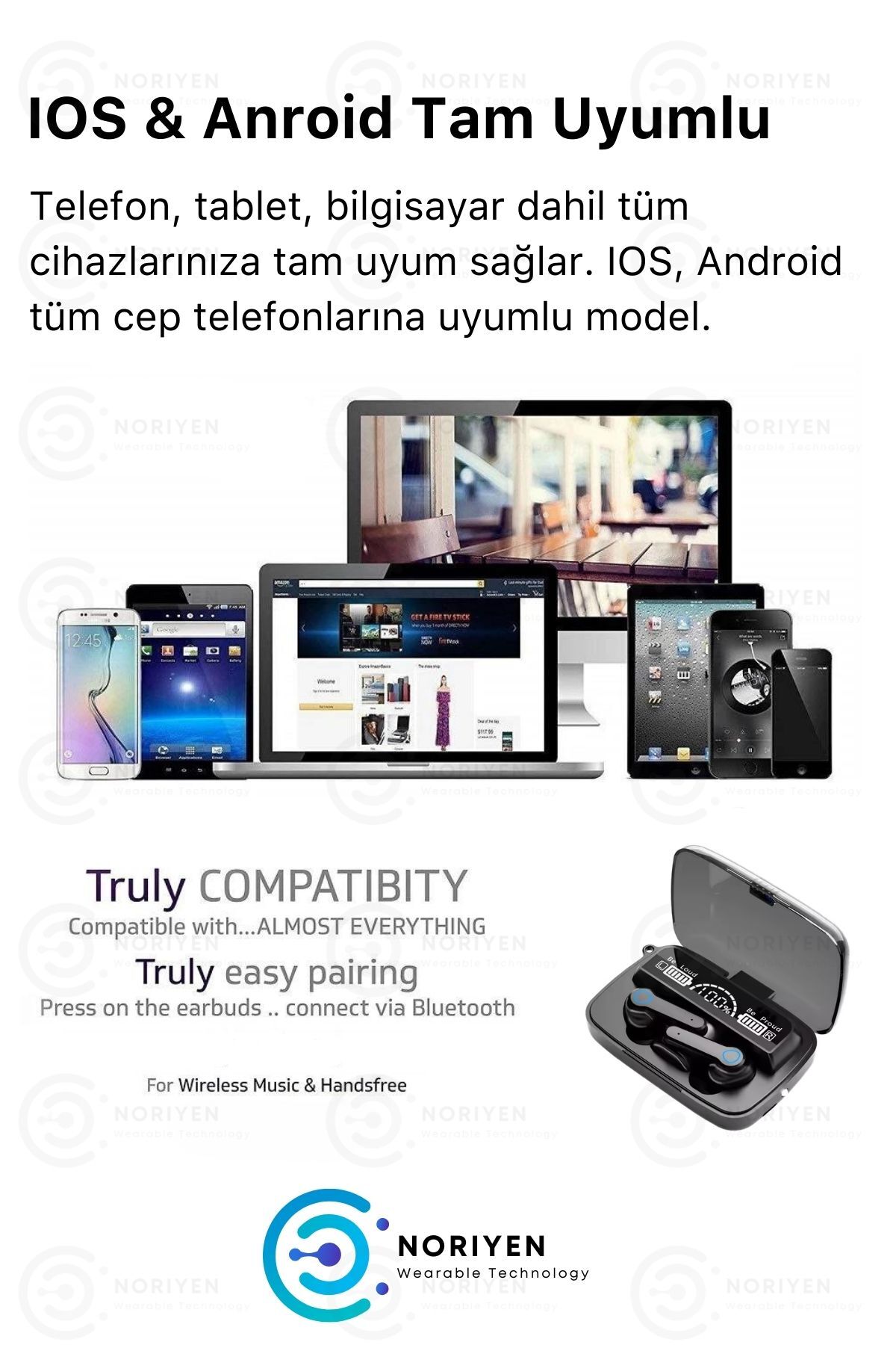 M19 Powerbanklı Gaming HD Hi-Fi Ses Dokunmatik Dijital Göstergeli 5.3 Mikrofonlu Kablosuz Kulaklık