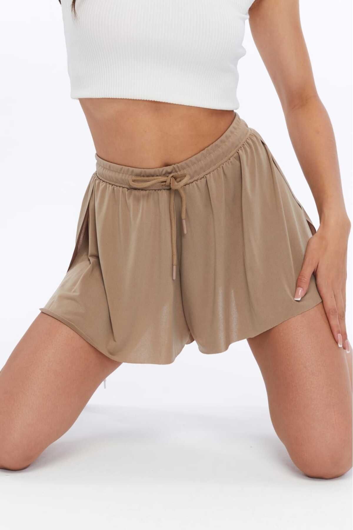 Pek Moda-Mink Osyo Fabric - Women's Sports Shorts with Loose Cut Leggings 2