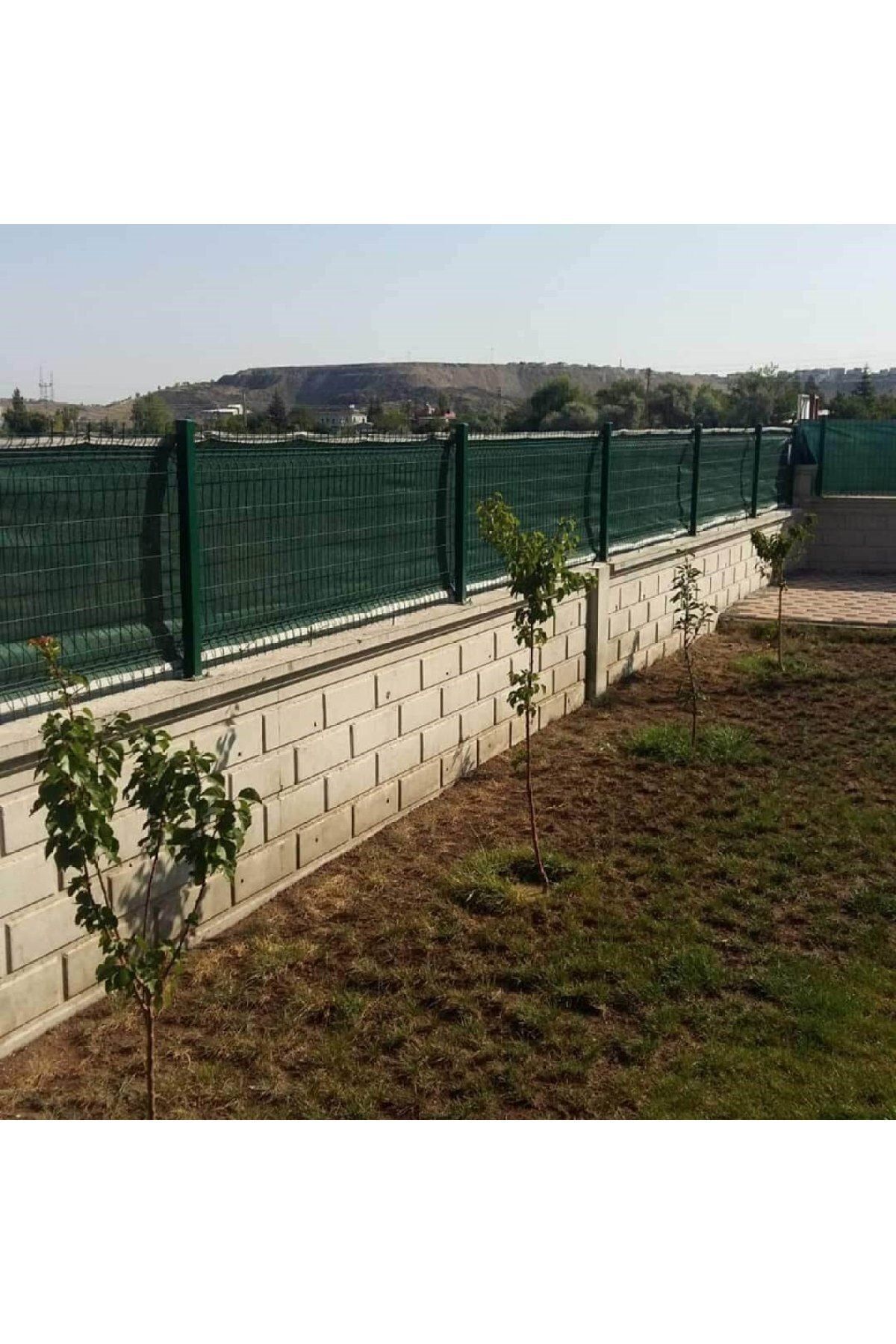 fileambalaj Yüzde 95'lik Yeşil Gölgelik File - 1.5*20 Metre - Branda - Çit Filesi - Şeritli Halkalı