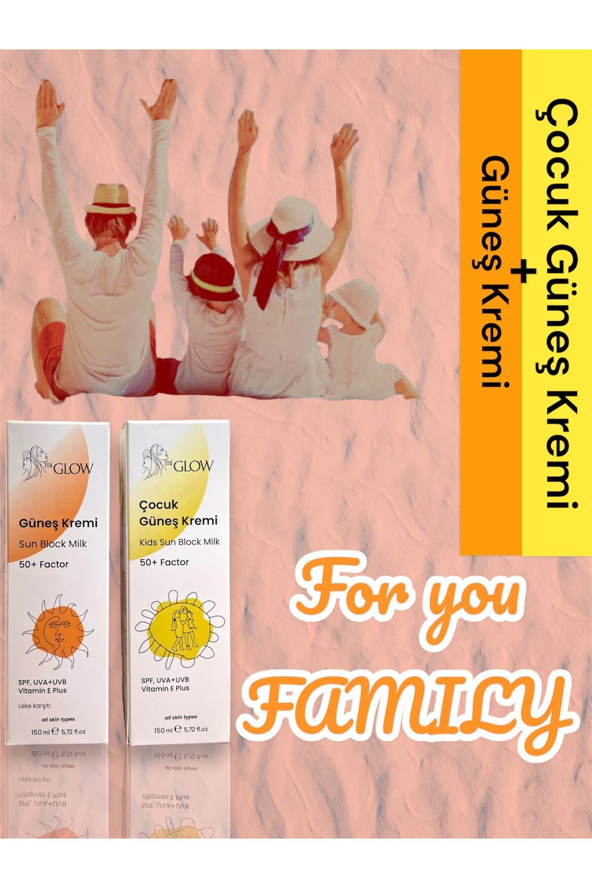 Butik MiGlow Yetişkin+Çocuk Güneş Kremi