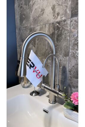 Ervu Yapı İnox Spirali Arıtmalı Mutfak Eviye Bataryası (SICAK SOĞUK GİRİŞLİ,P...