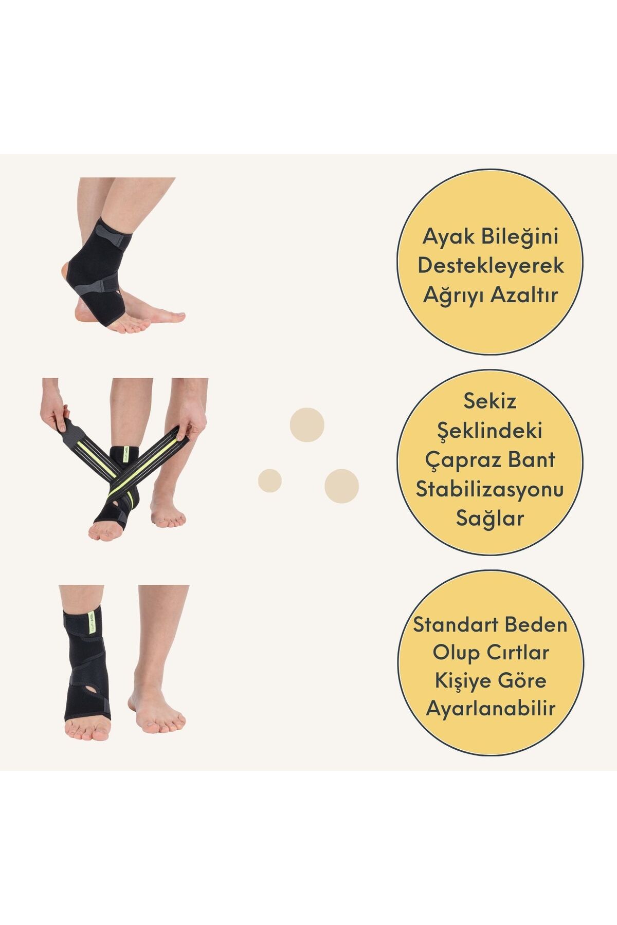 Ayak Bilekliği Sekiz Bandajlı Ayak Bilekliği Burkulma Ayak Bilekliği 3
