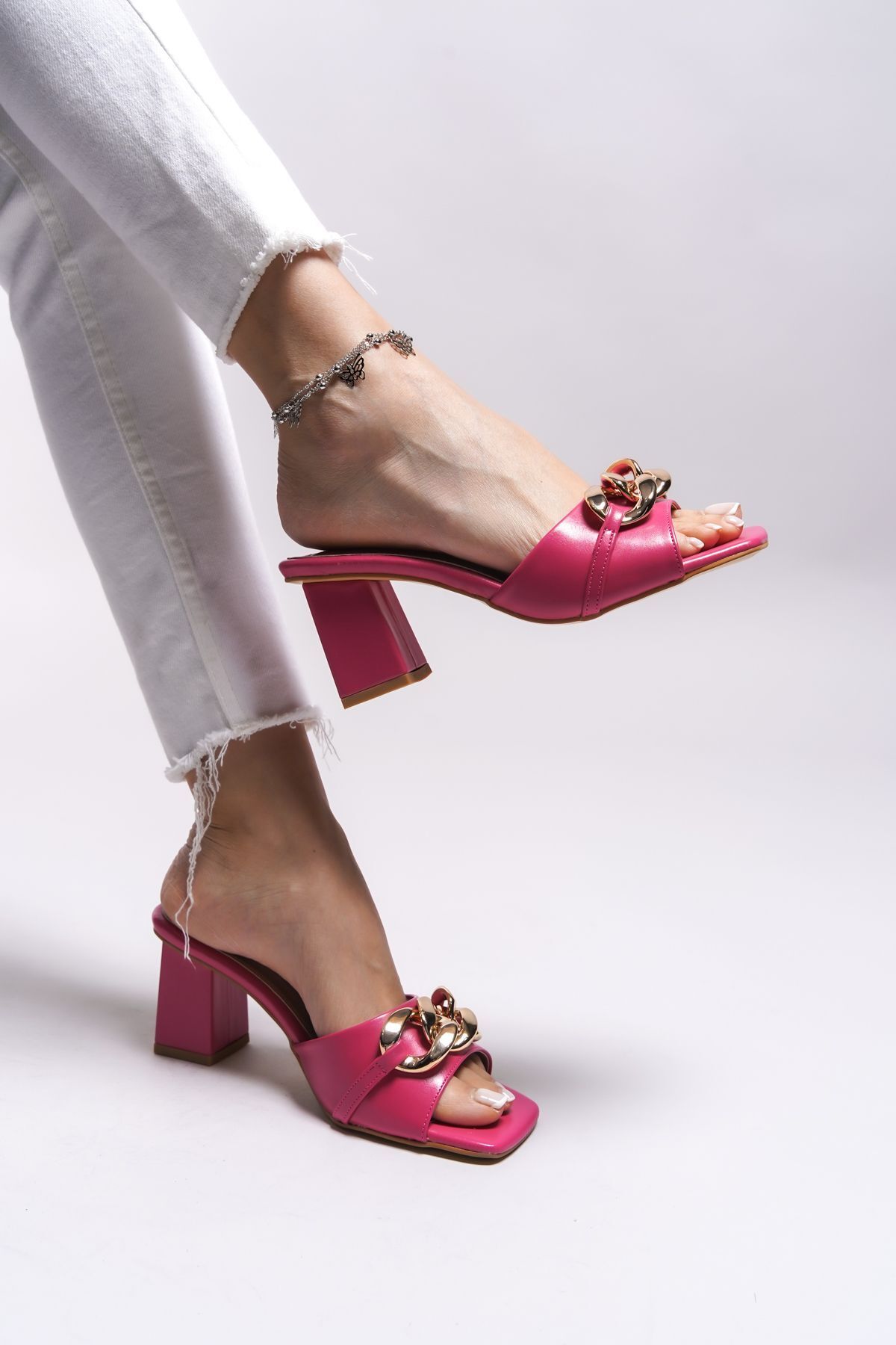 Riccon-Phreedri Damen Hausschuhe mit Absatz001280Hausschuhe Fuchsia 2