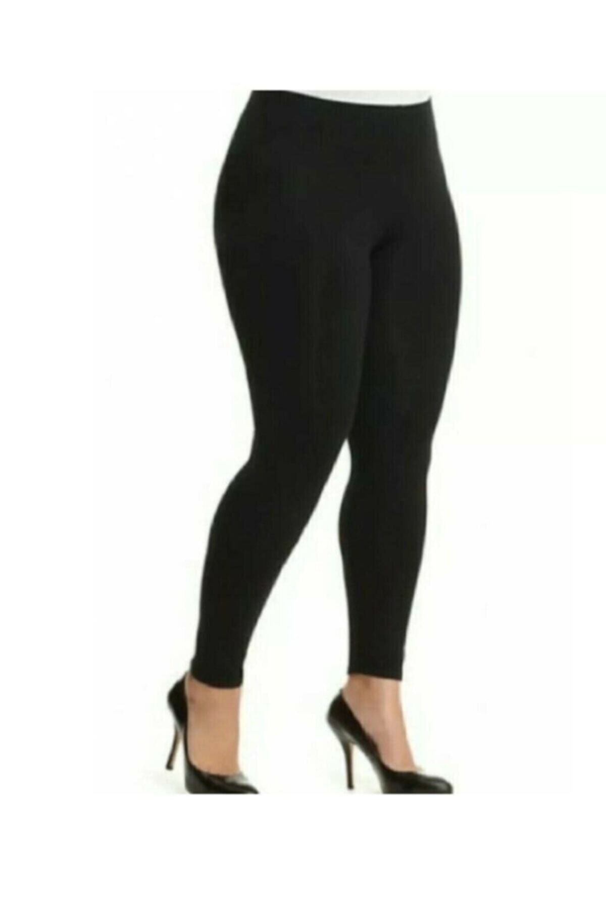 içten Kadın Çelik Örme Kumaş Battal Beden Tayt Pantolon