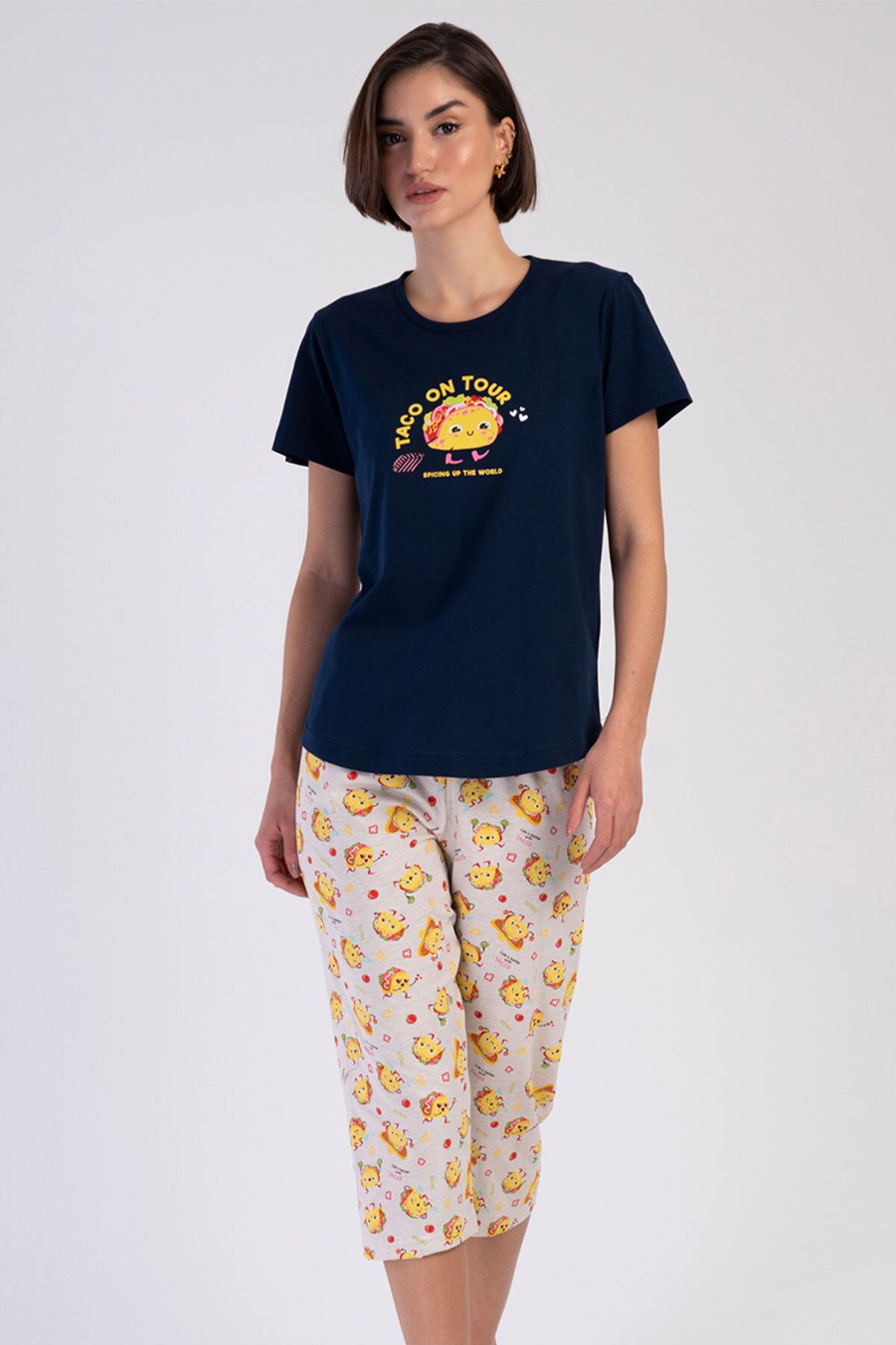 VİENETTA-Set de pijamale Capris cu mânecă scurtă pentru femei - 311229 1