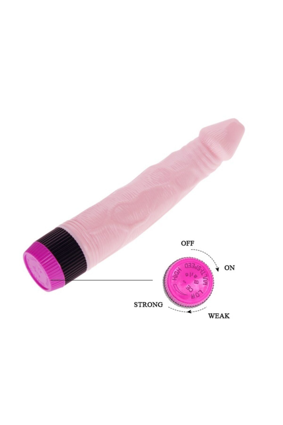 Hızlıexpress 23 Cm Realistik Titreşimli Vibratör Uzun Penis Dildo 3