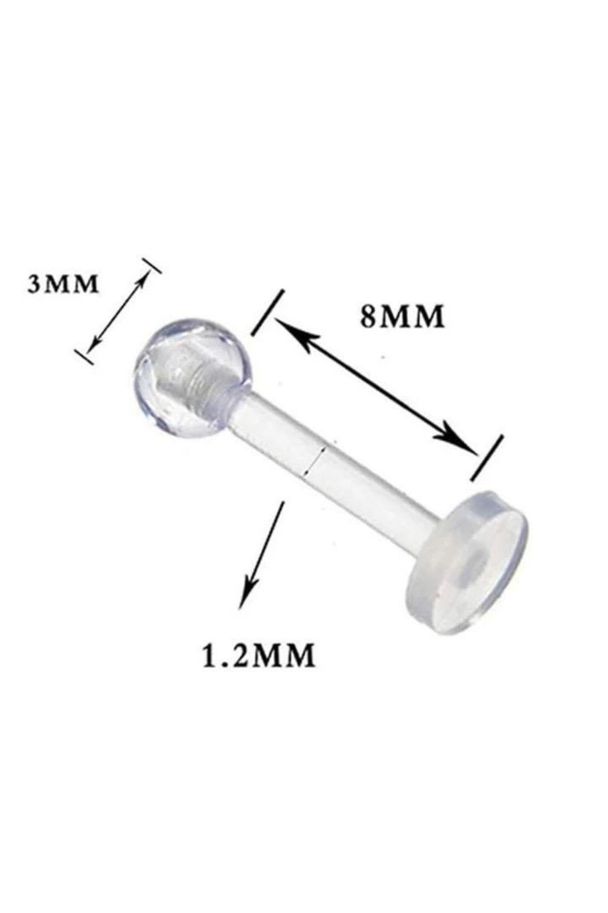 Jaida Moda Unisex Bioplast 5’li Piercing Seti, Tragus, Helix, Kıkırdak Ve Lobe Için görsel 6
