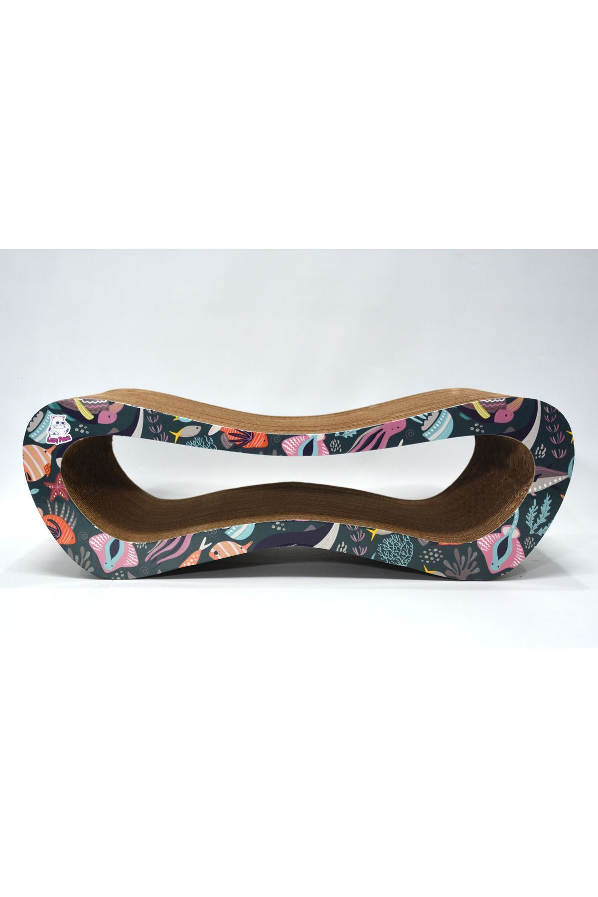 Lazy Paws-2-Piece Megaset - Cat Scratching Can - Cardboard Scratching - Horizontal Scratching - Ocean Motif 5