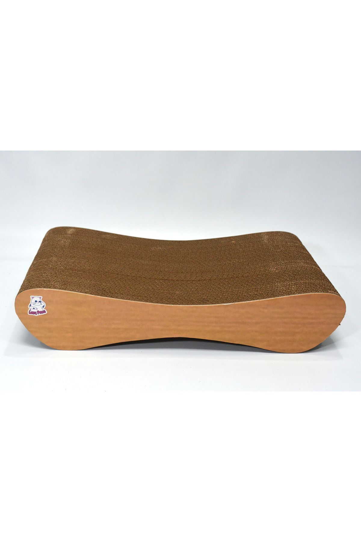 Lazy Paws-Set of 2 - Cardboard Cat Scratching - Horizontal Scratching - Wooden Pattern Sofa 6