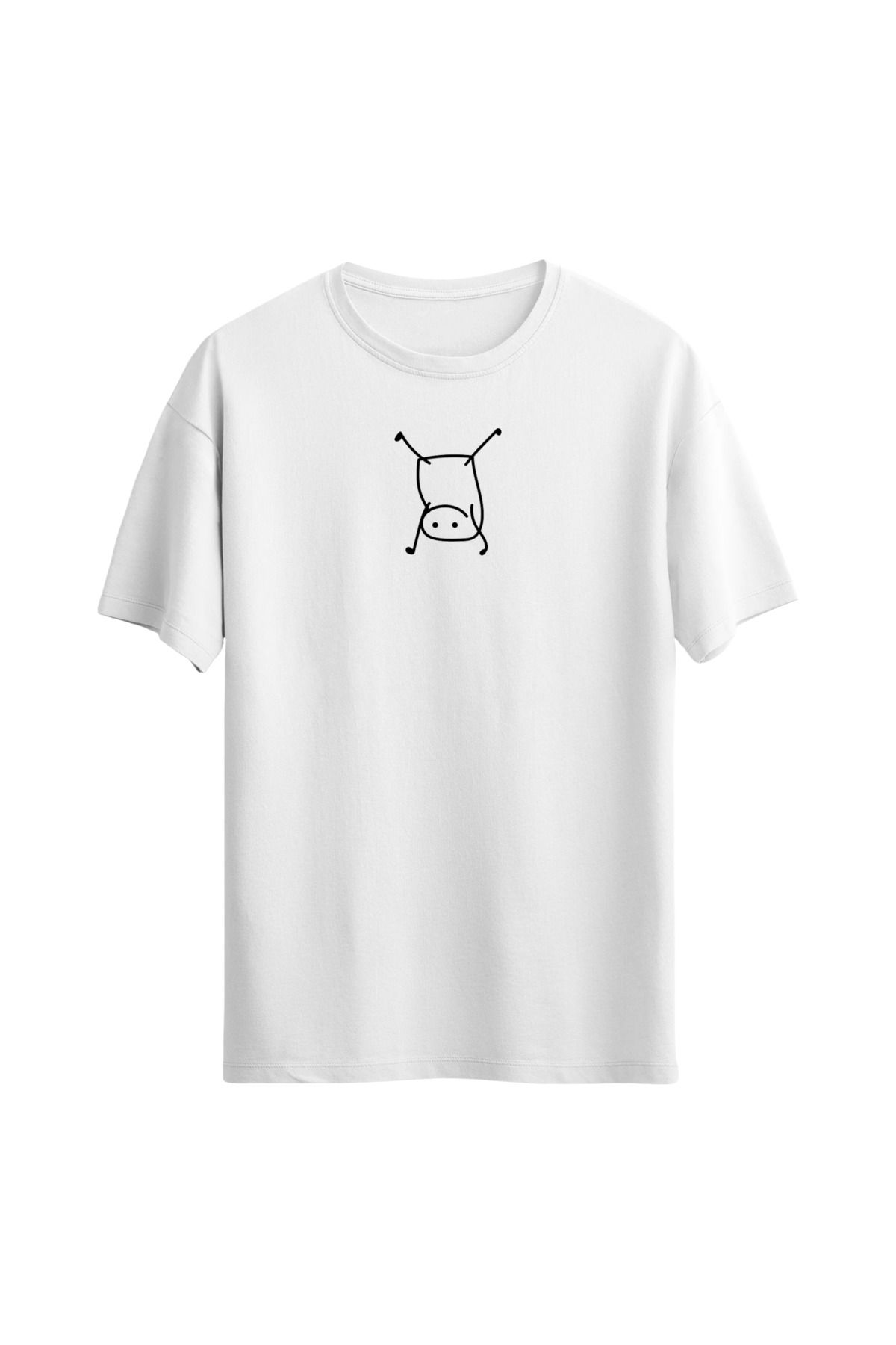 Açık Garaj-Flork Minimal Patterned Unisex T-shirt 1