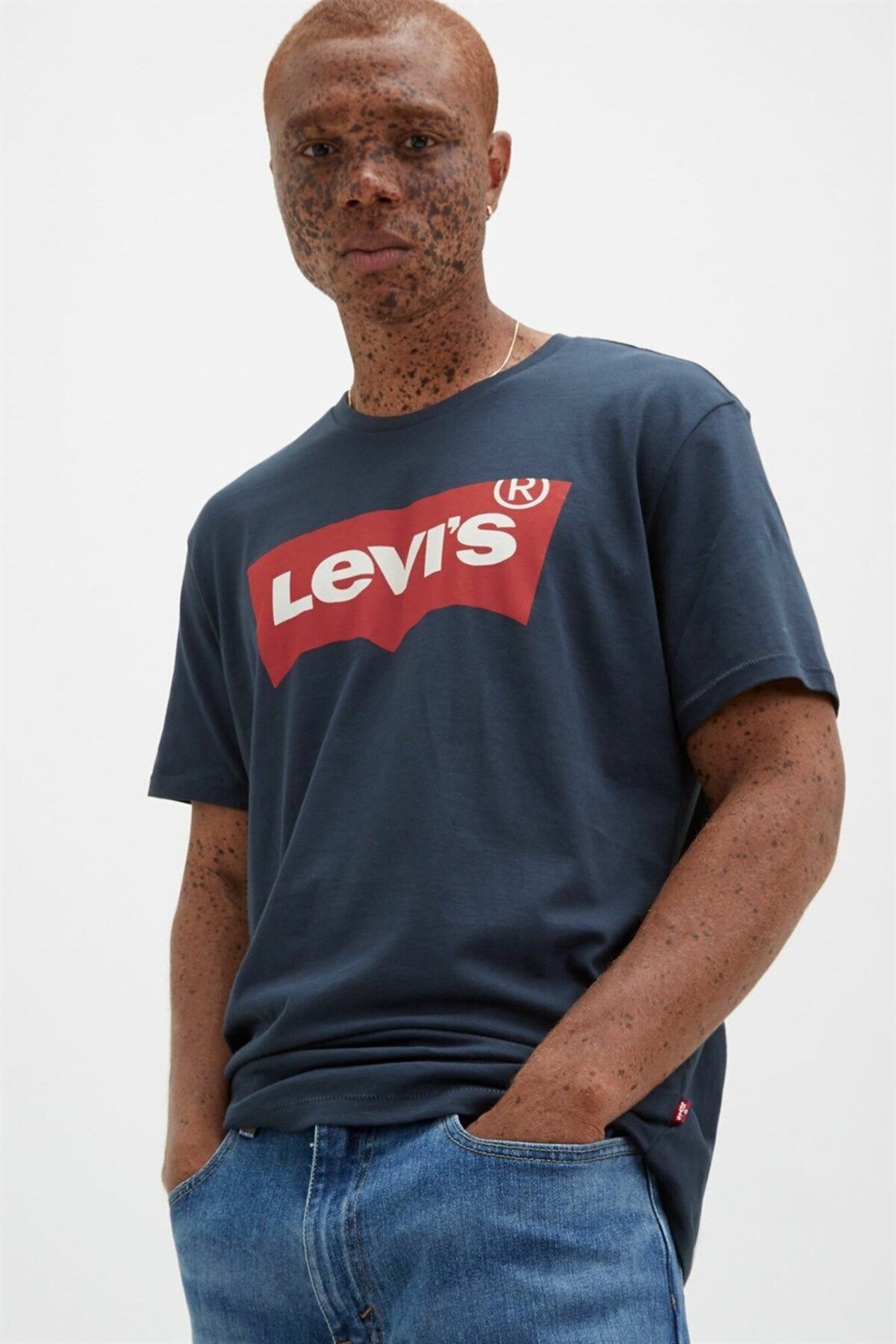 تی شرت آبی مردانه آرم Tshirt Blue Navy 17783 0313 Levi's