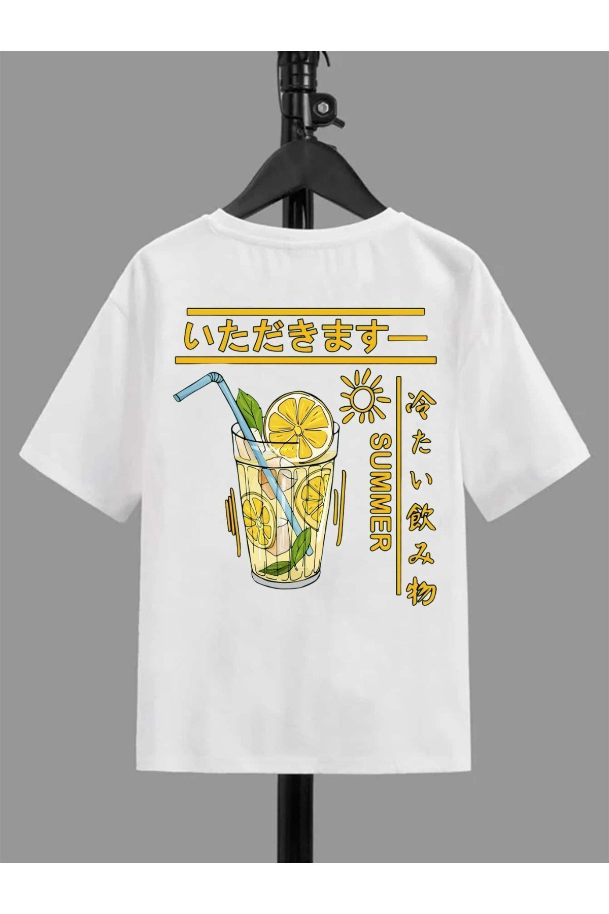VASK Ünisex Rahat Kalıp Pamuklu Baskılı Beyaz Çocuk T-shirt fotoğrafı 2 (önizleme)