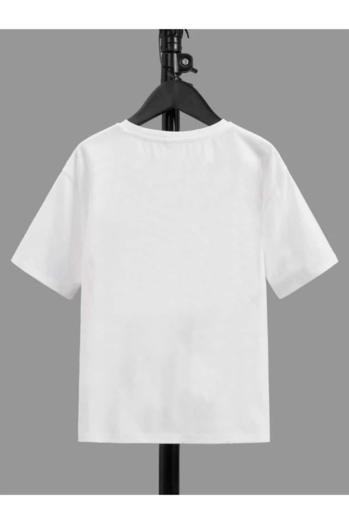 VASK Ünisex Rahat Kalıp Pamuklu Baskılı Beyaz Çocuk T-shirt fotoğrafı 2 (önizleme)
