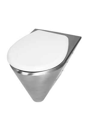 NORMO Paslanmaz Çelik Asma Klozet Taharet Çubuksuz -klozet Kapaklı - Bas Buto...