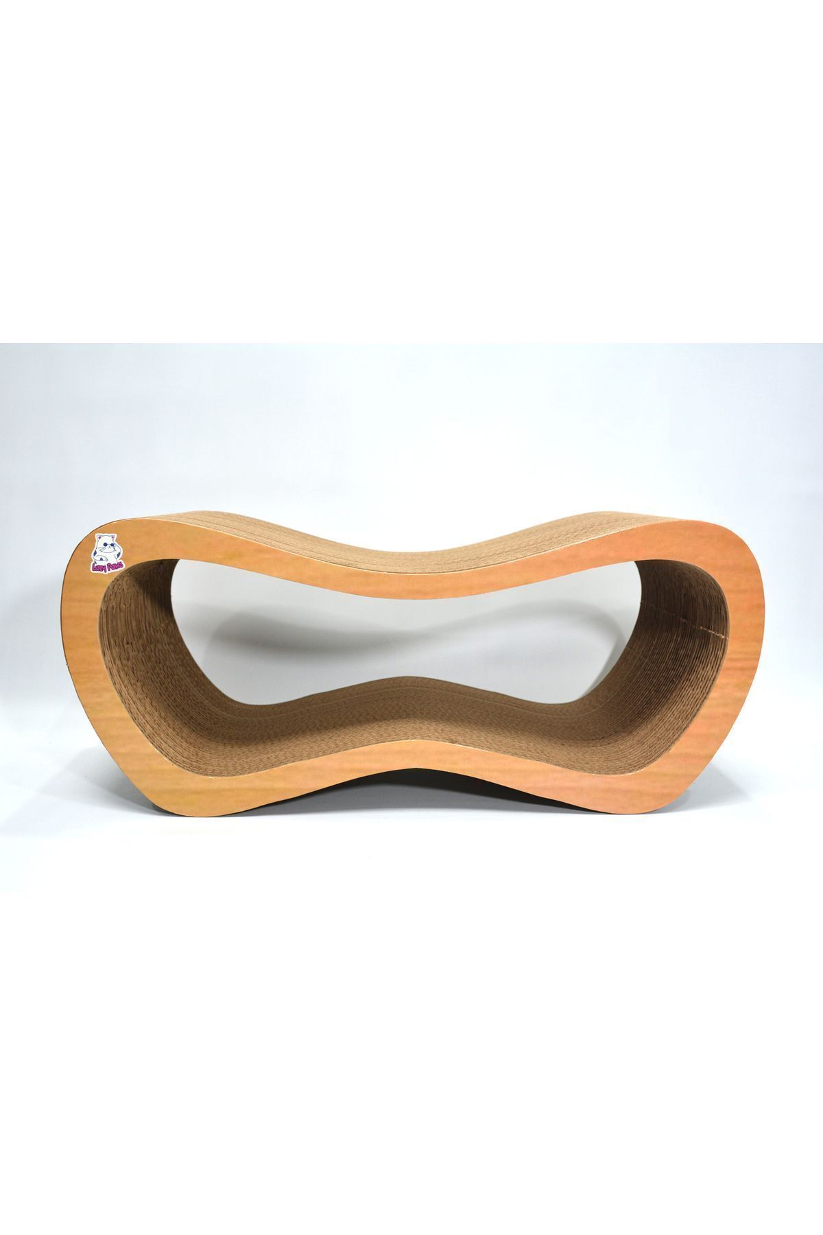 Lazy Paws-Set of 2 - Cardboard Cat Scratching - Horizontal Scratching - Wooden Pattern Sofa 2